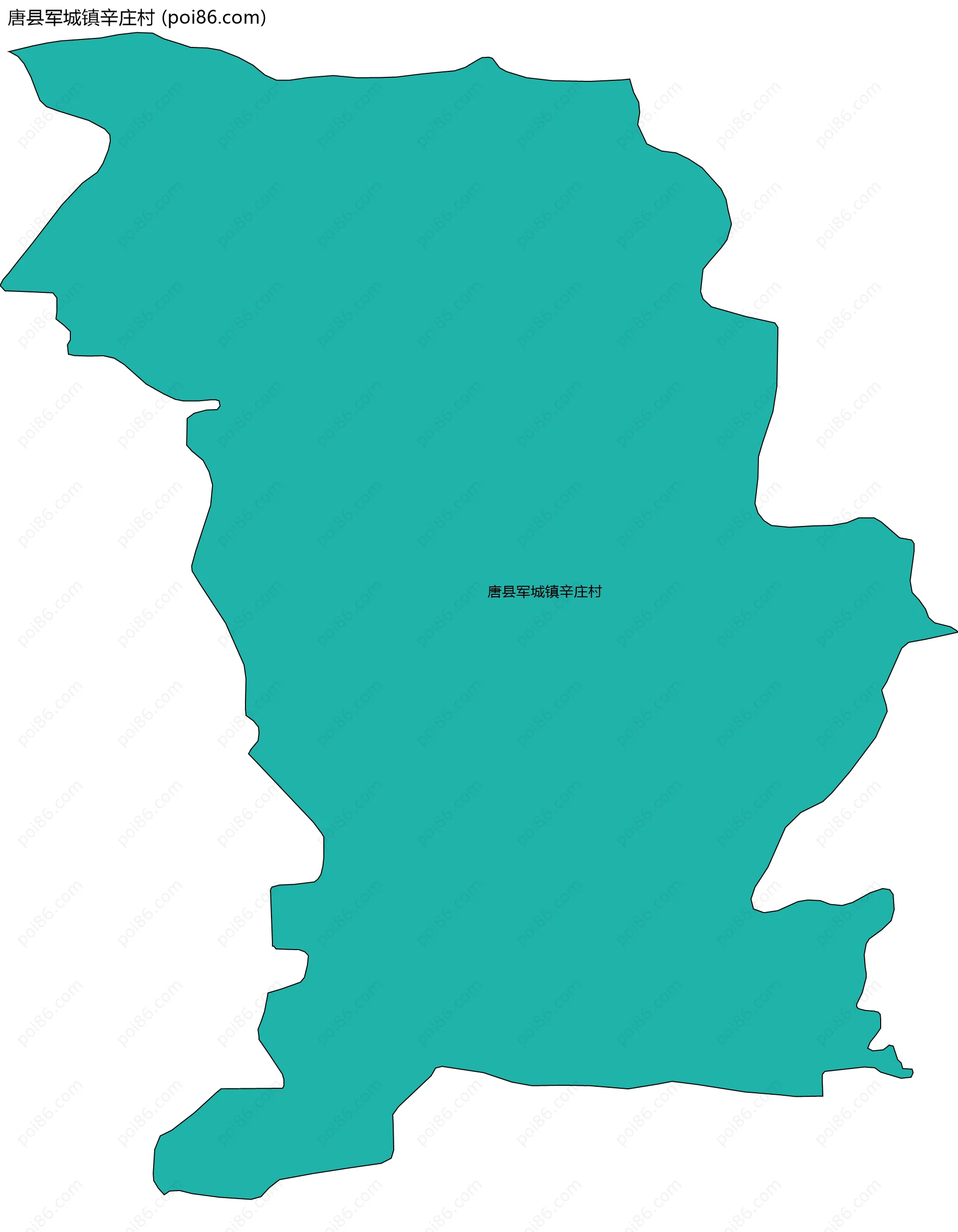 唐县军城镇辛庄村边界地图