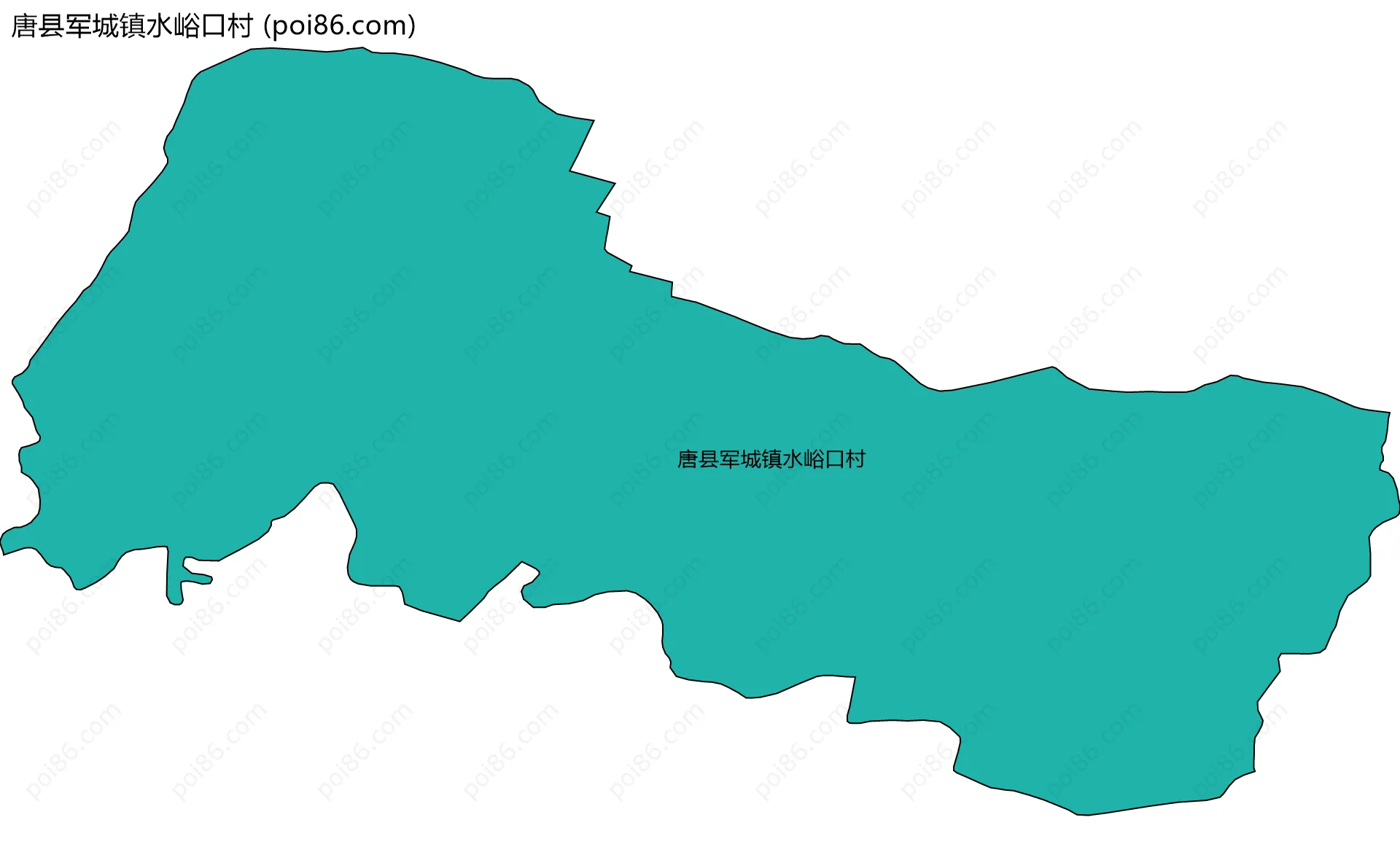 唐县军城镇水峪口村边界地图
