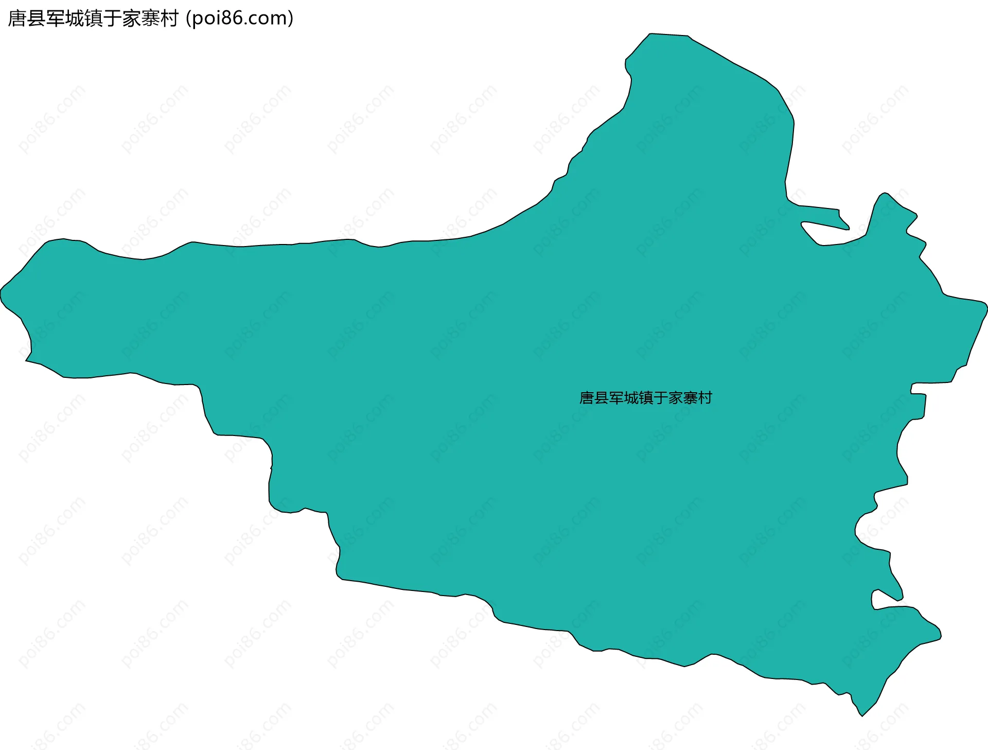 唐县军城镇于家寨村边界地图