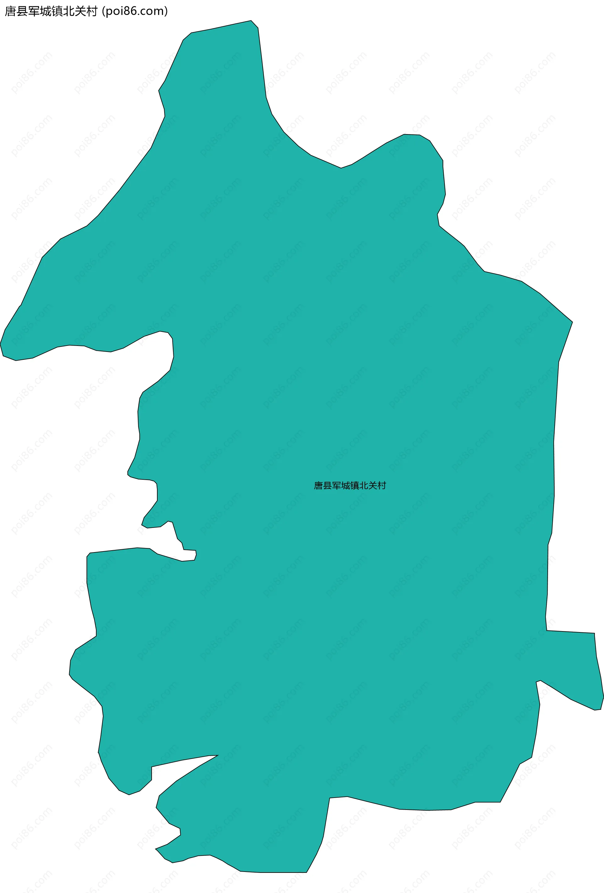 唐县军城镇北关村边界地图