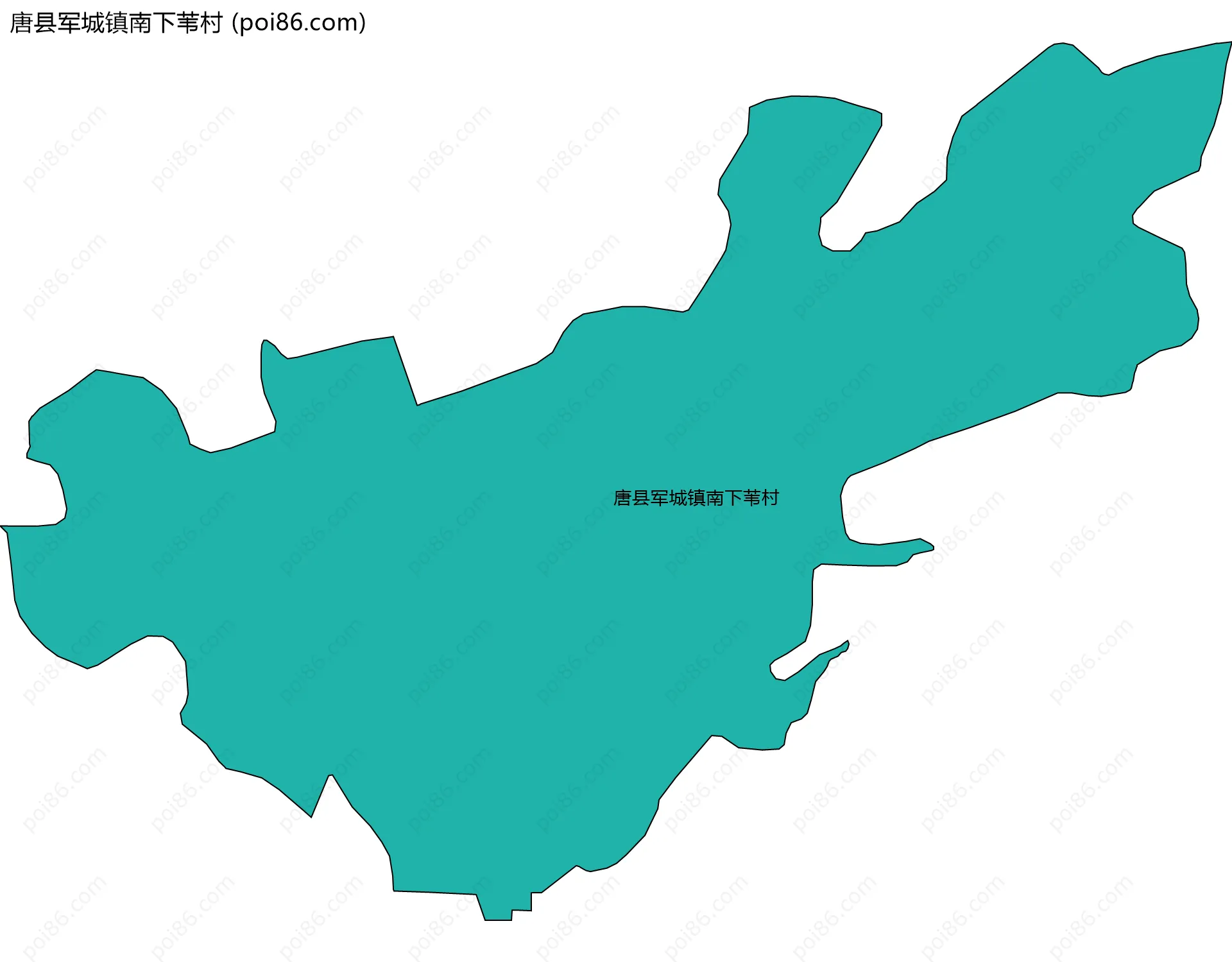 唐县军城镇南下苇村边界地图