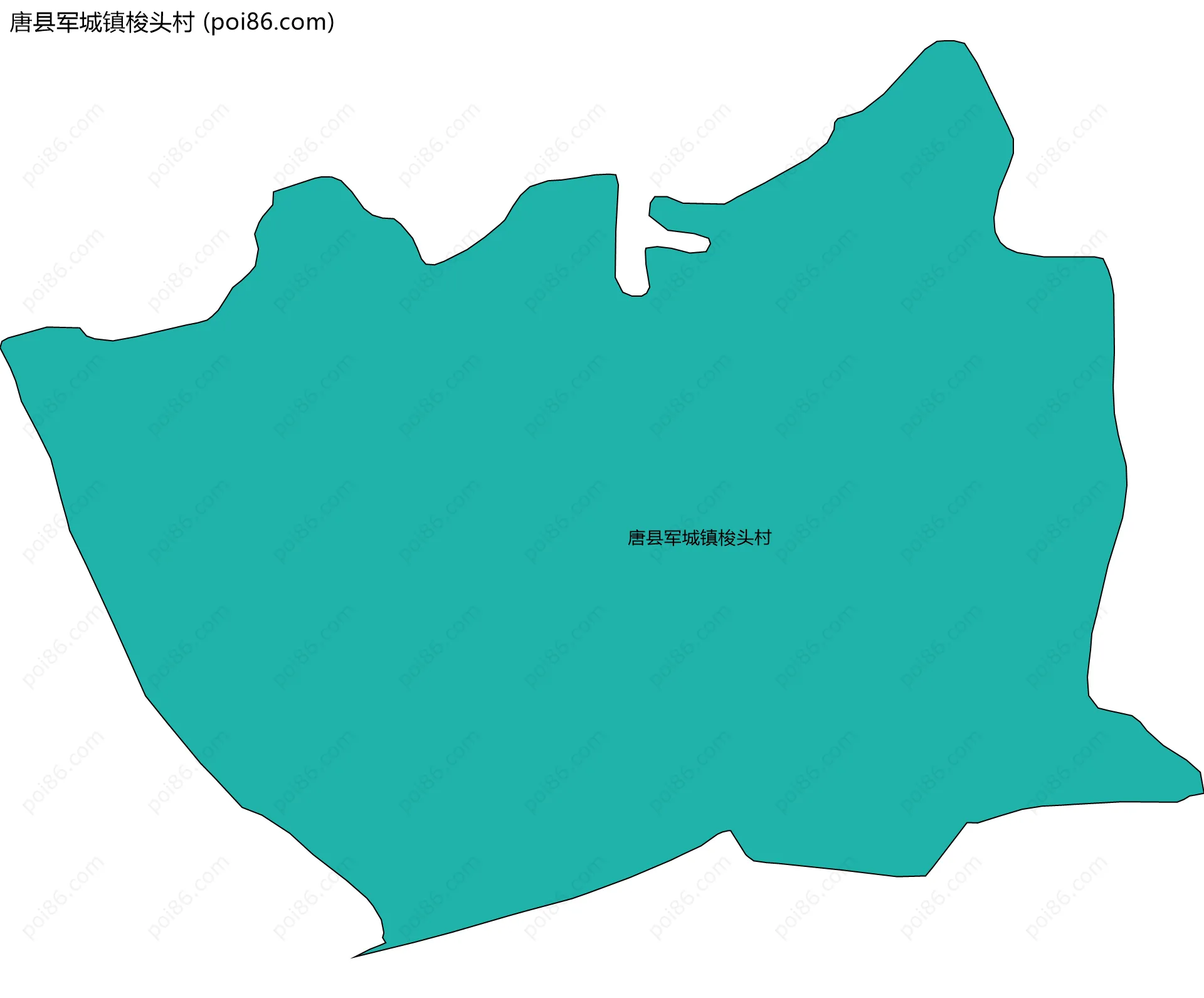 唐县军城镇梭头村边界地图