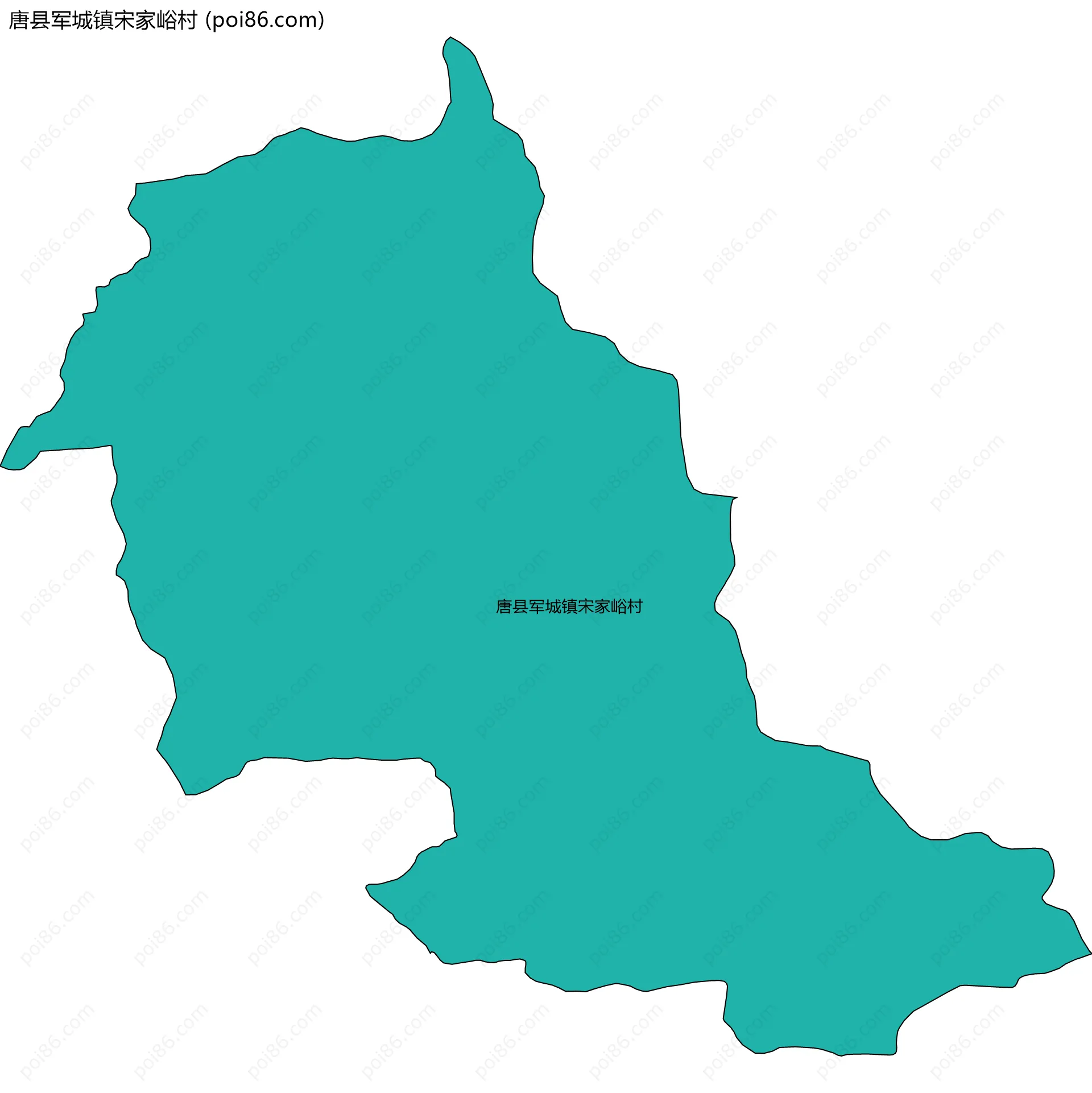 唐县军城镇宋家峪村边界地图