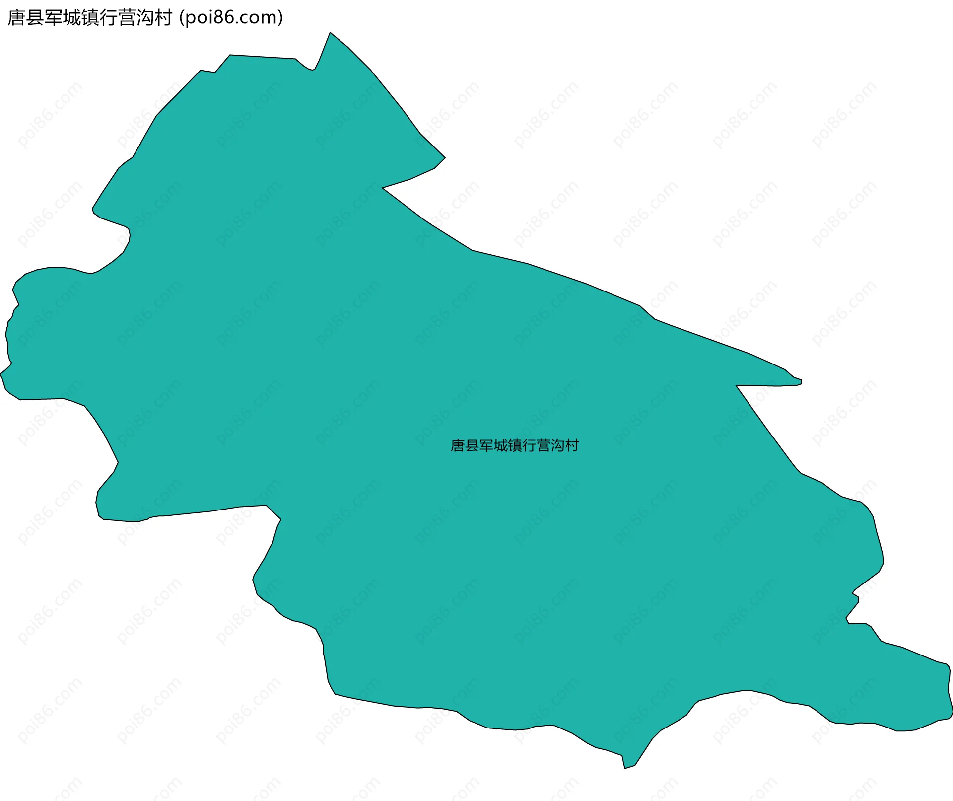 唐县军城镇行营沟村边界地图