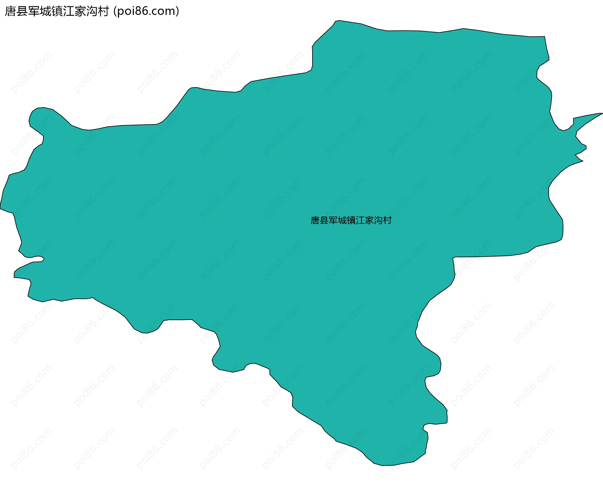 唐县军城镇江家沟村边界地图