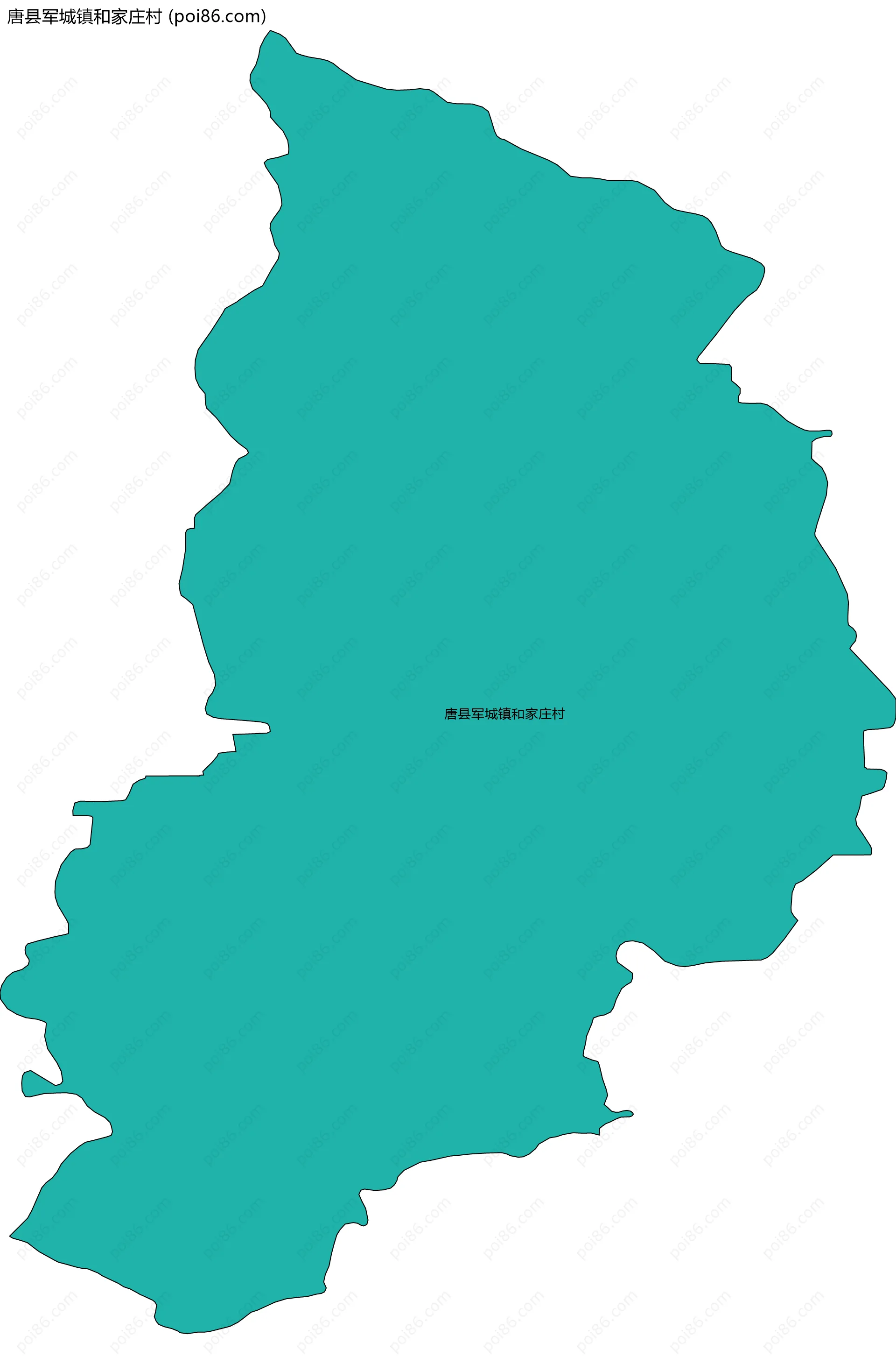 唐县军城镇和家庄村边界地图
