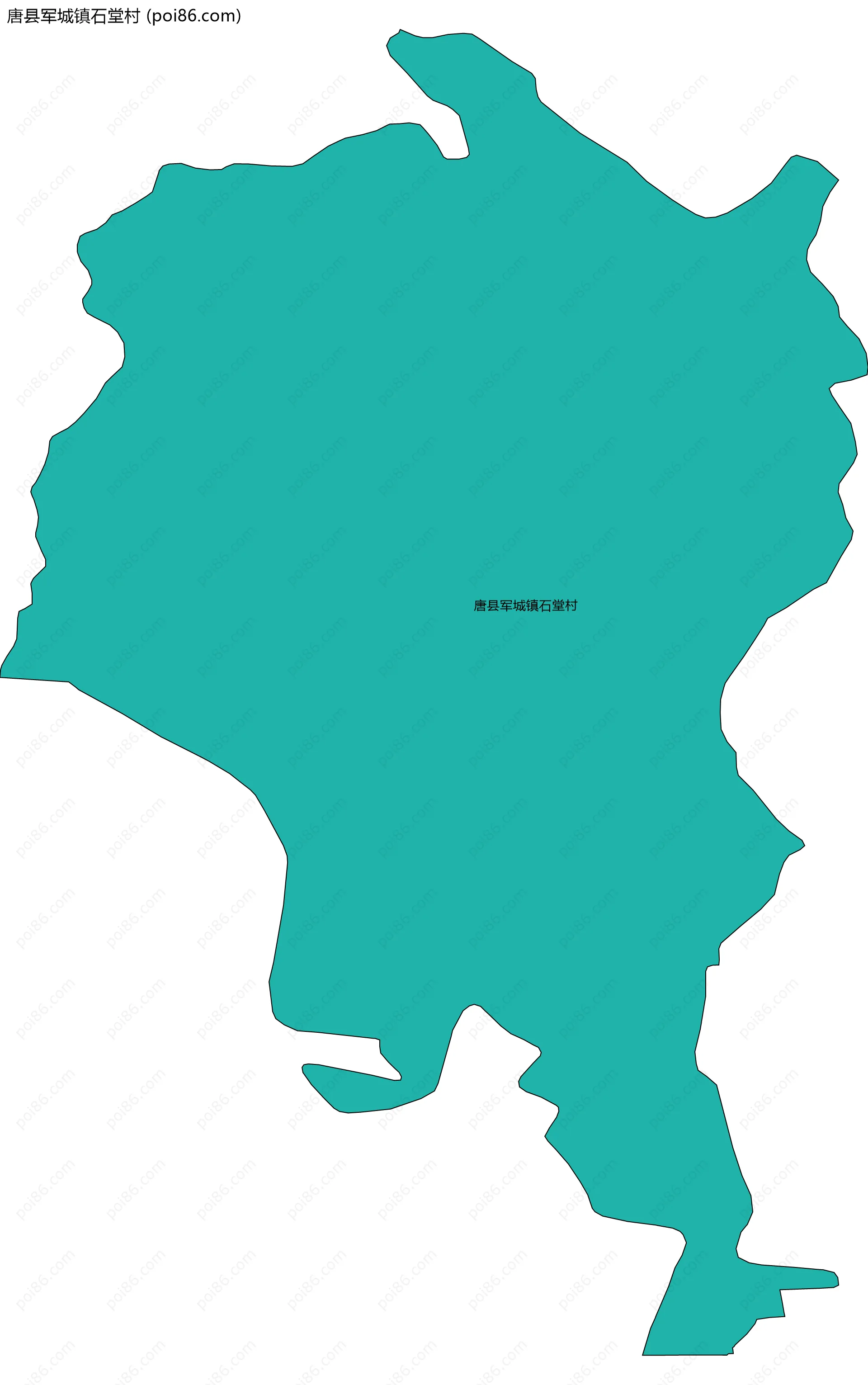 唐县军城镇石堂村边界地图