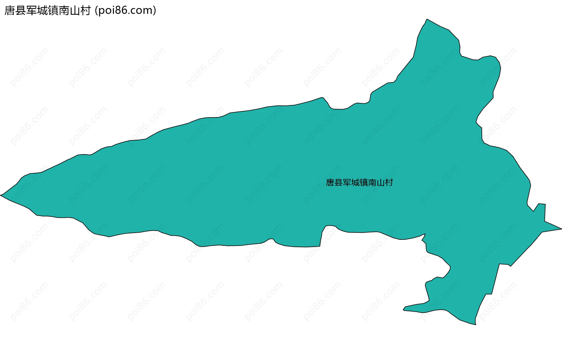 唐县军城镇南山村边界地图