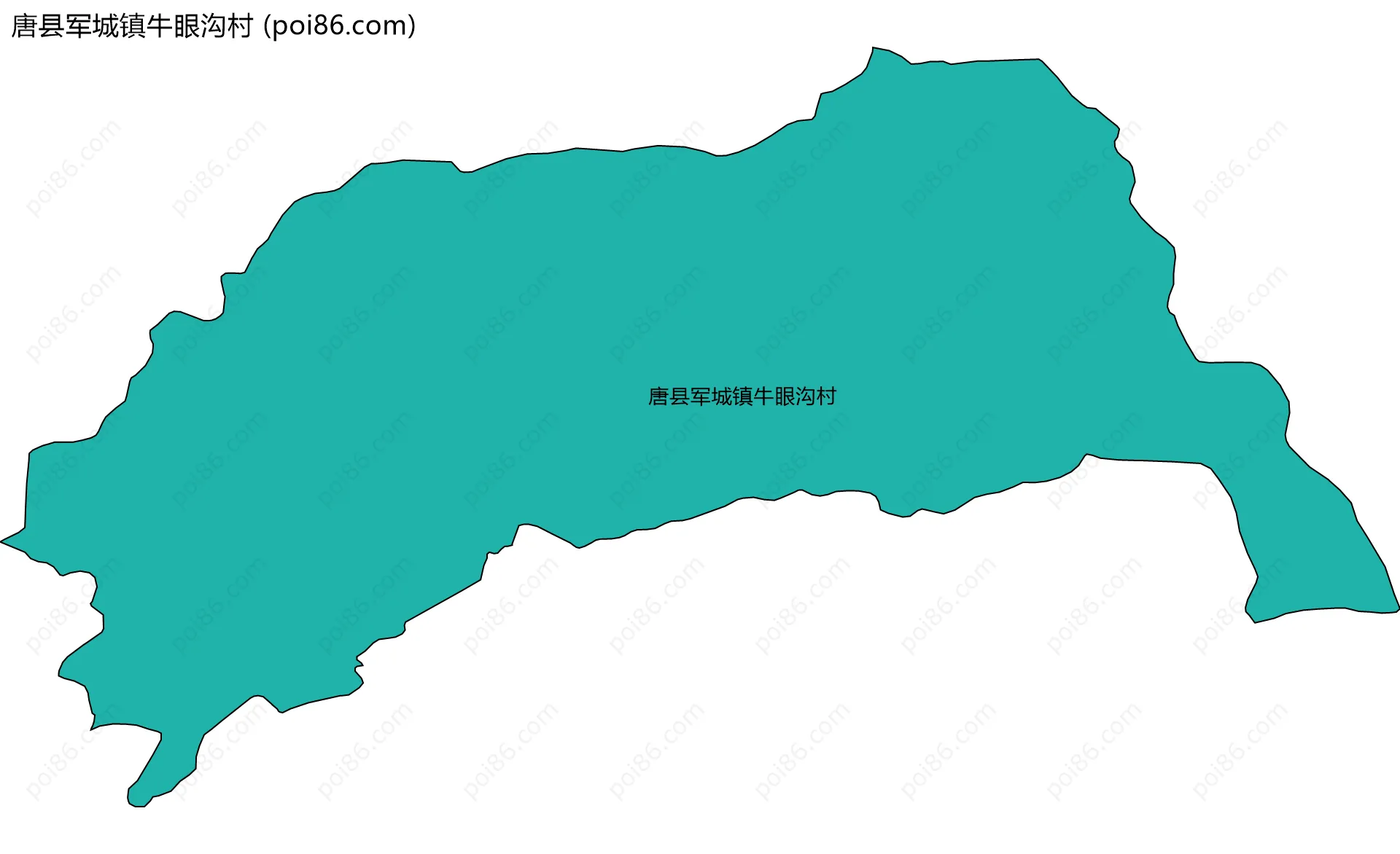 唐县军城镇牛眼沟村边界地图