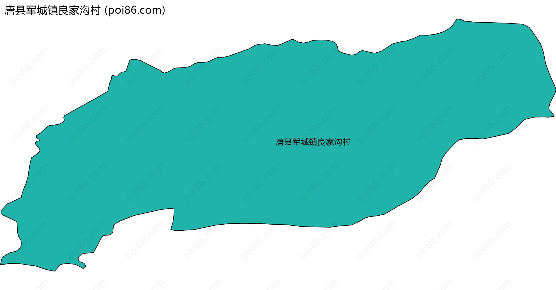 唐县军城镇良家沟村边界地图