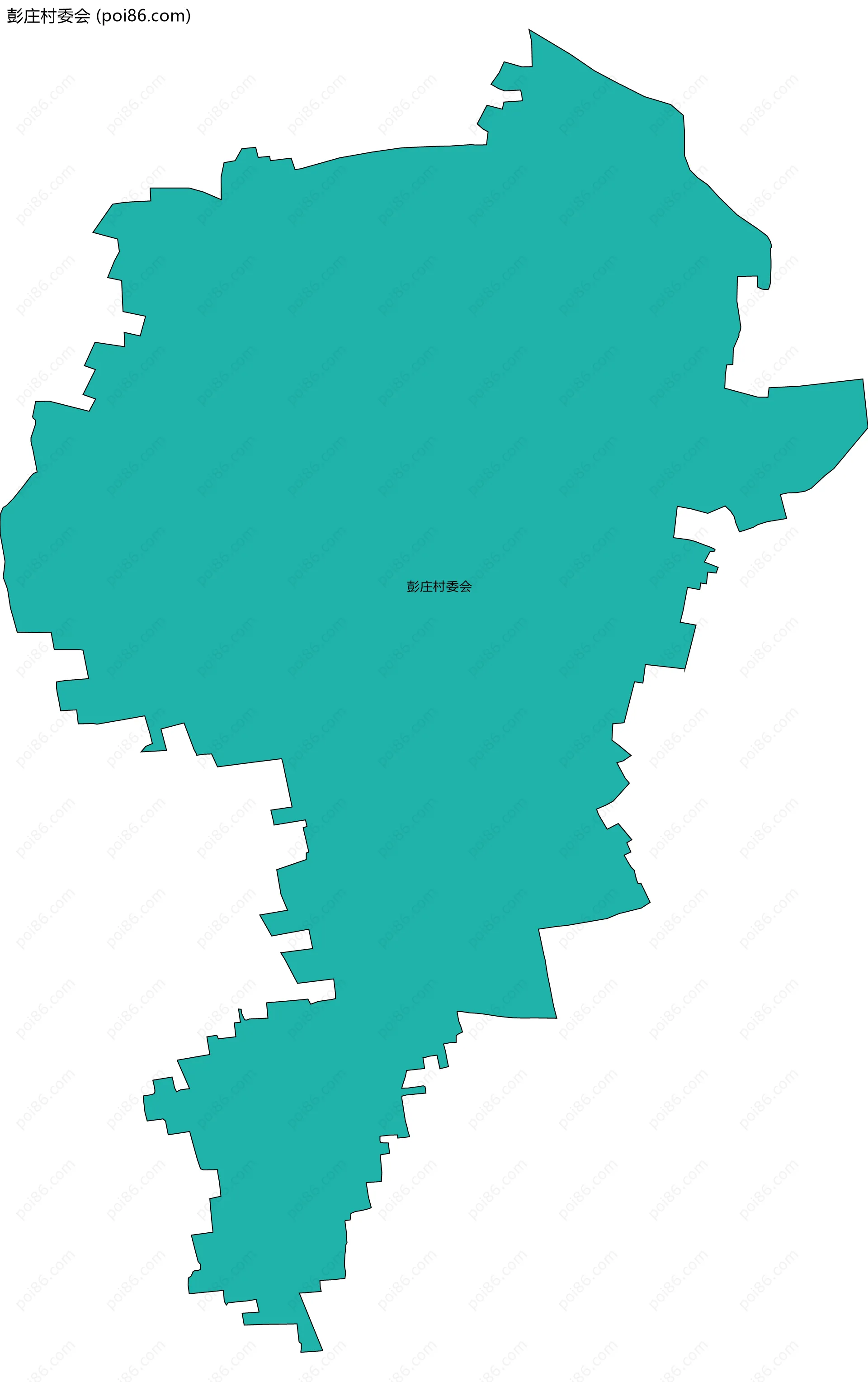 彭庄村委会边界地图