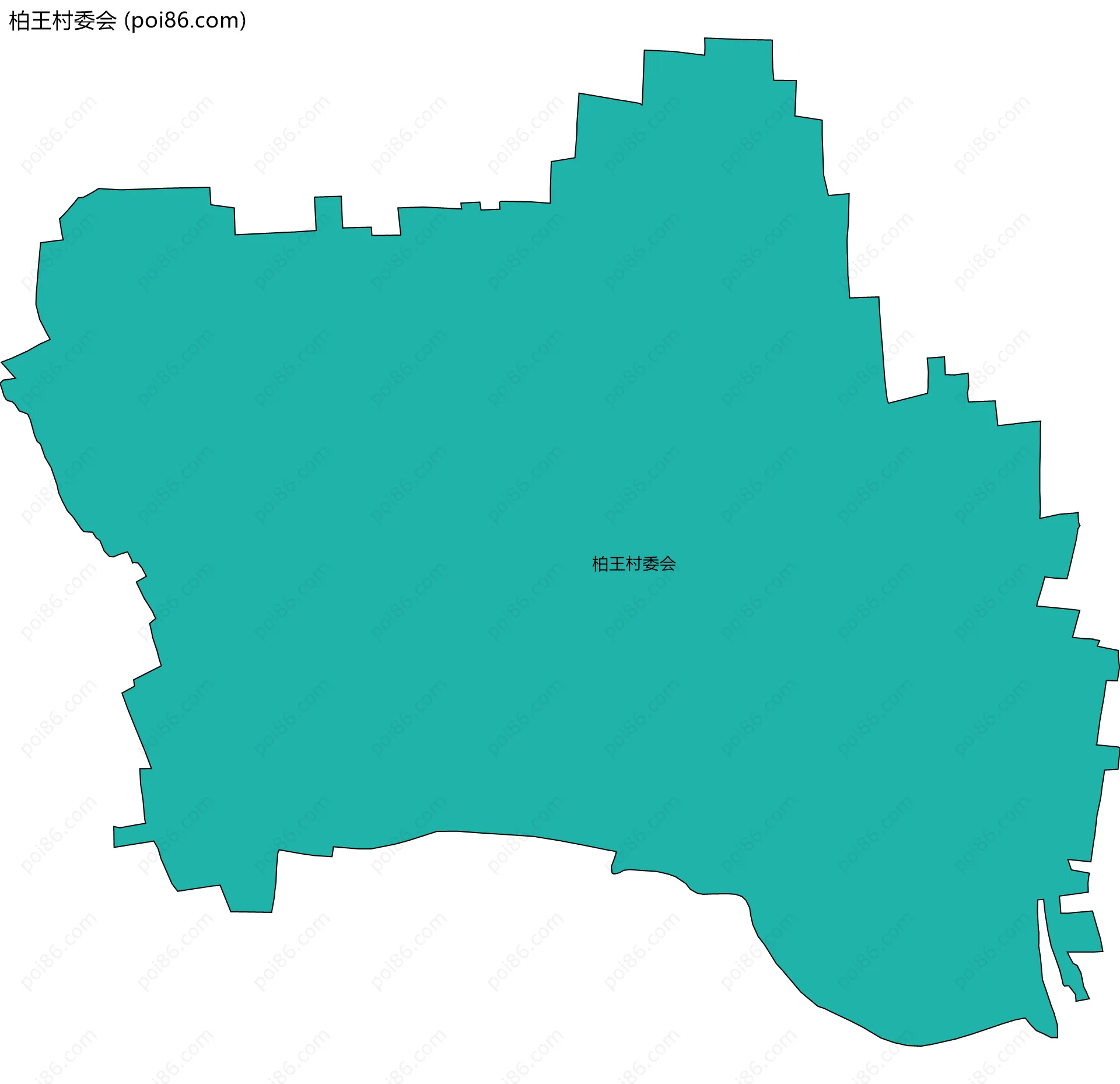 柏王村委会边界地图