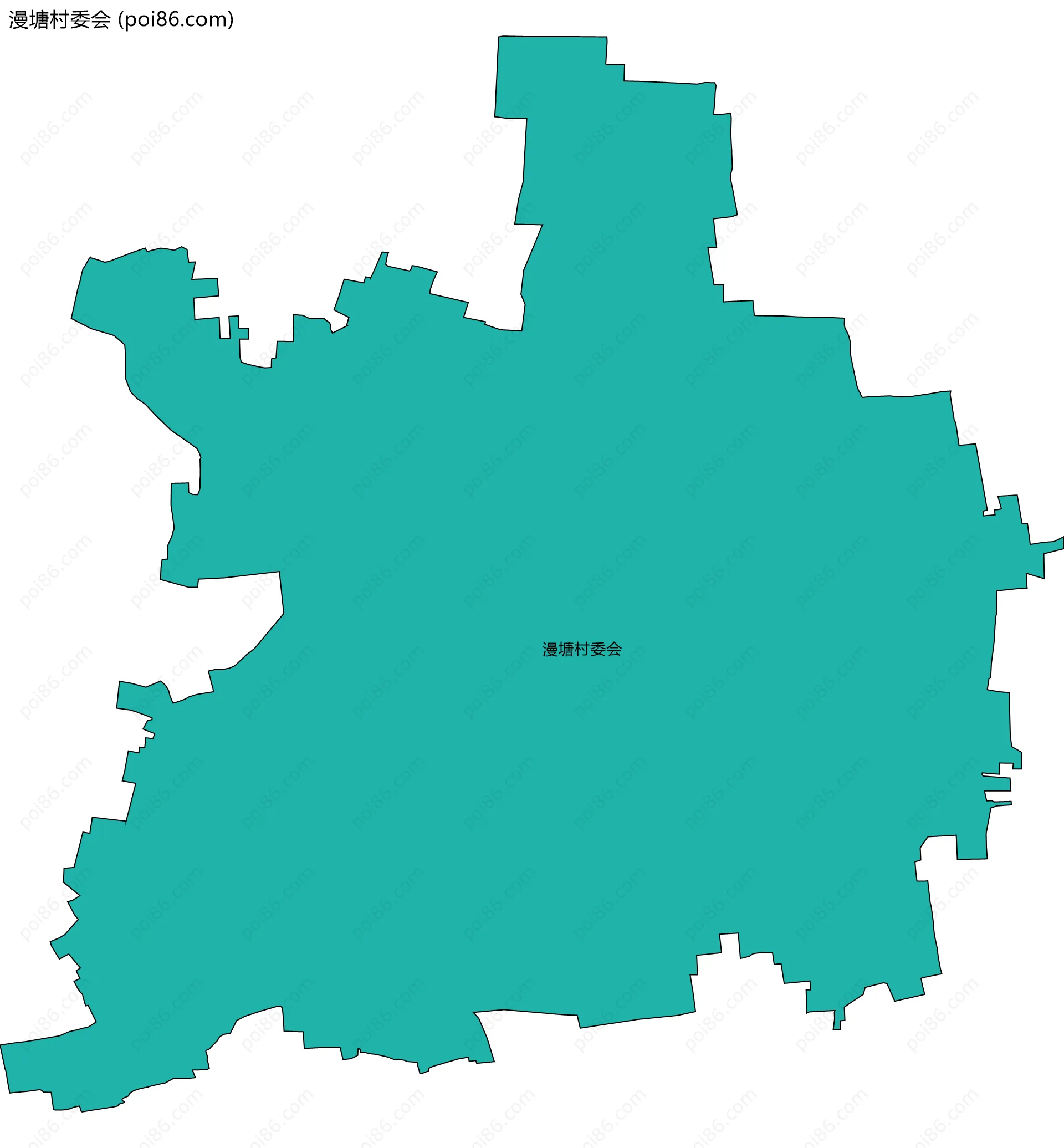 漫塘村委会边界地图