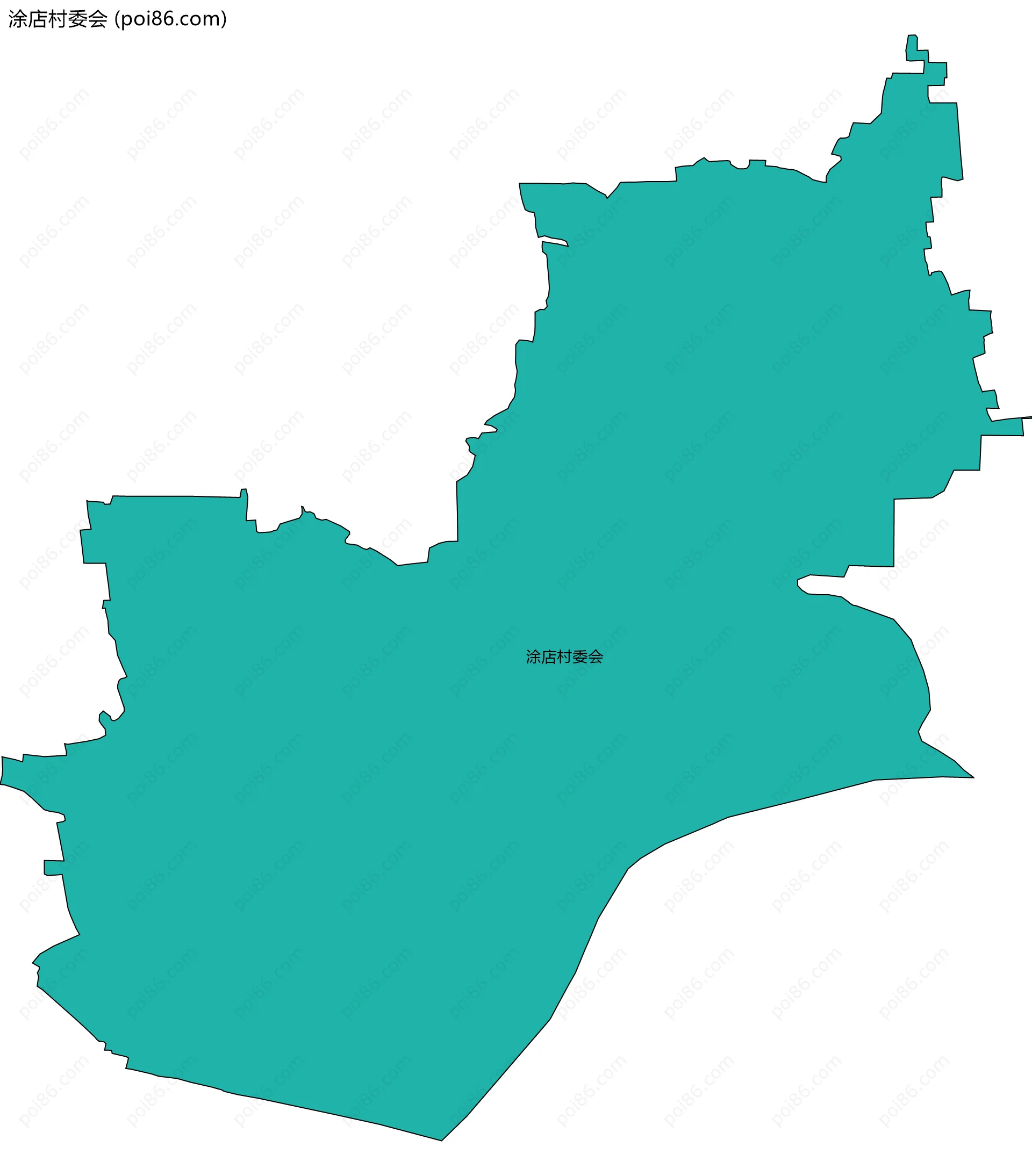 涂店村委会边界地图