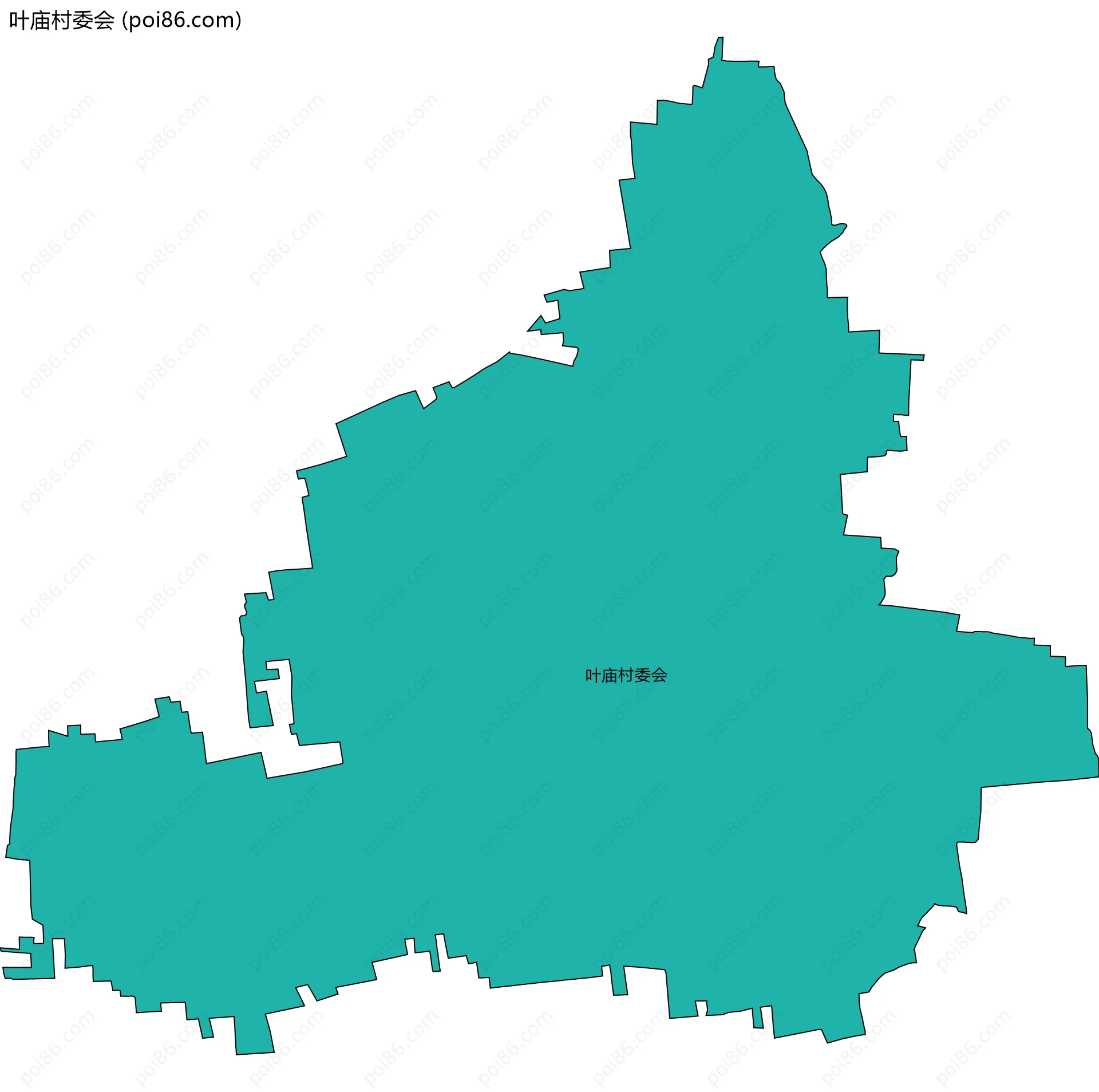 叶庙村委会边界地图