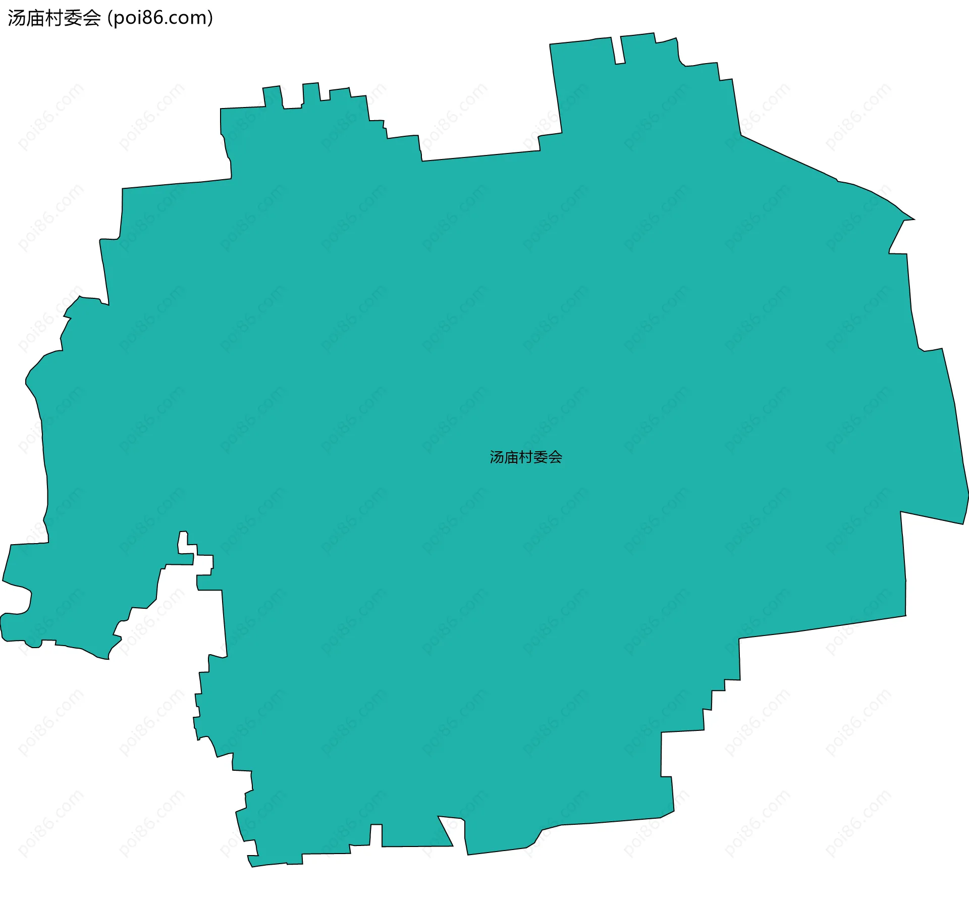 汤庙村委会边界地图