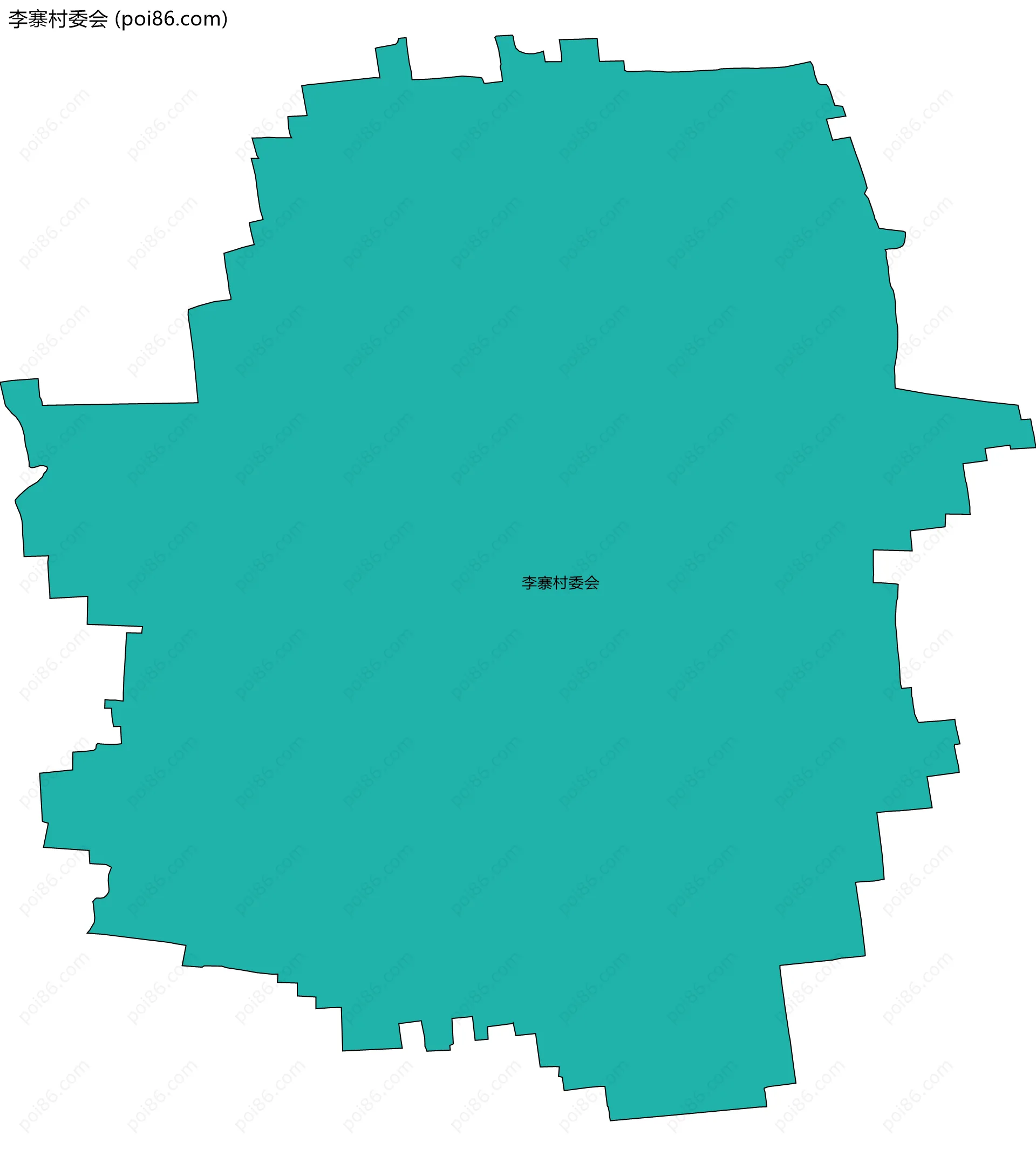 李寨村委会边界地图