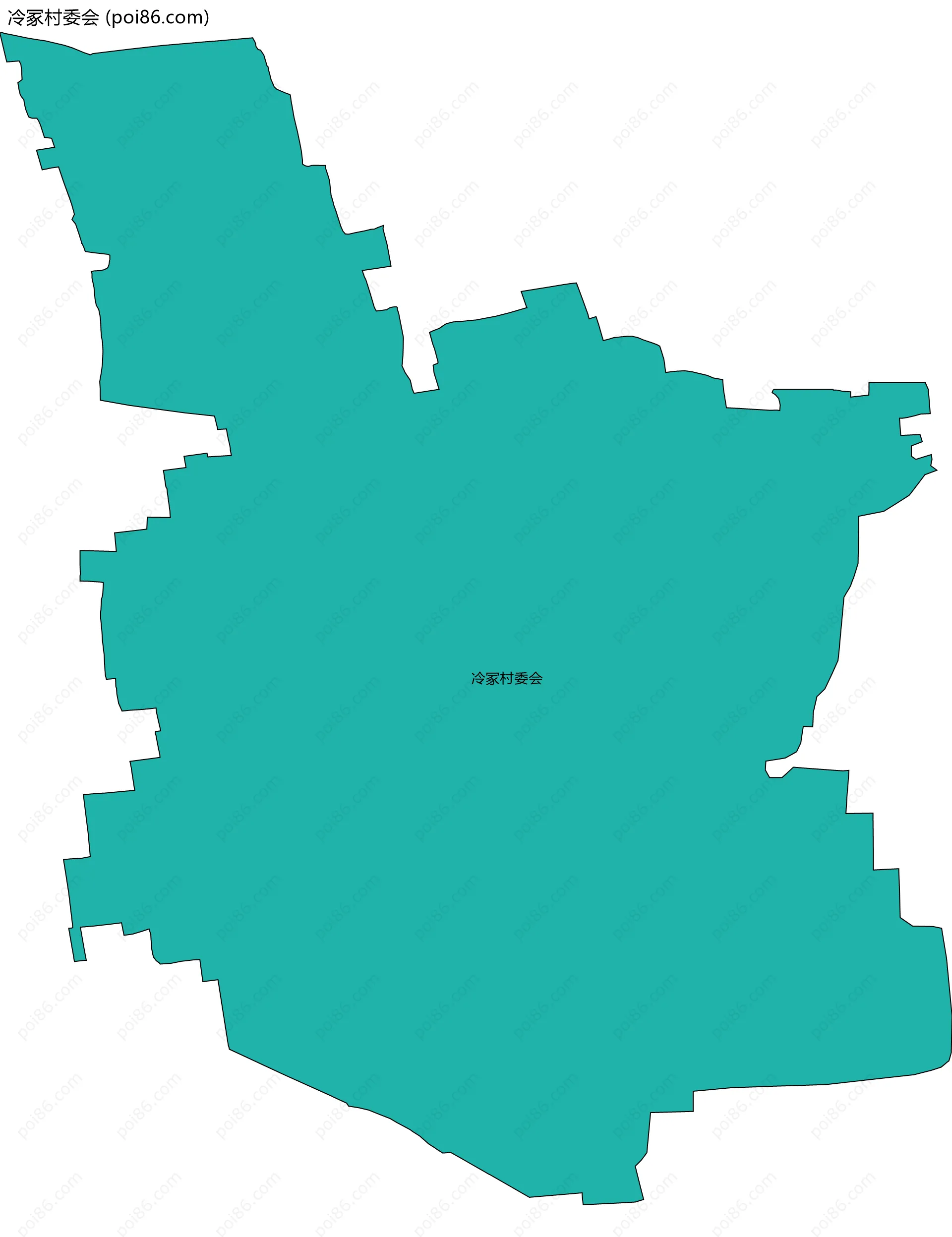 冷冢村委会边界地图