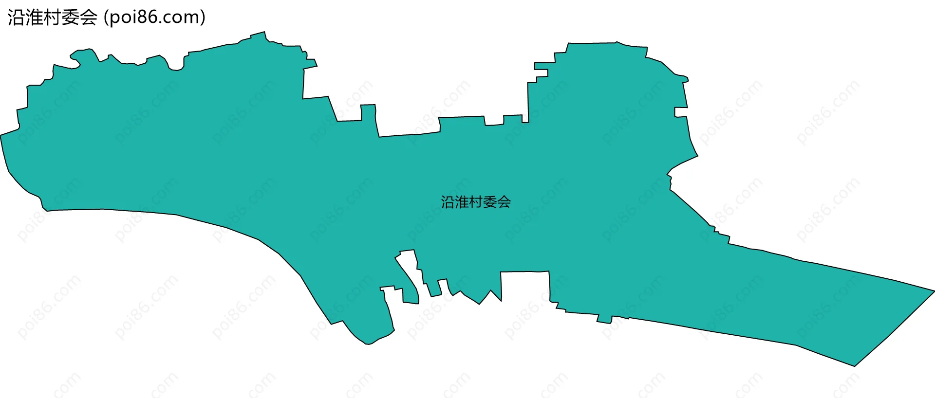 沿淮村委会边界地图