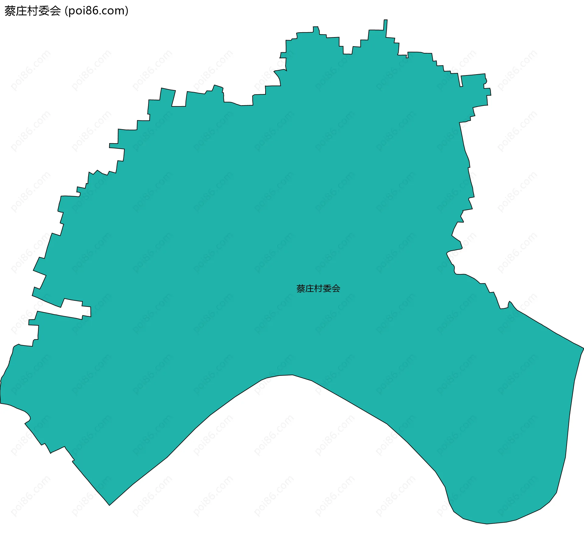 蔡庄村委会边界地图