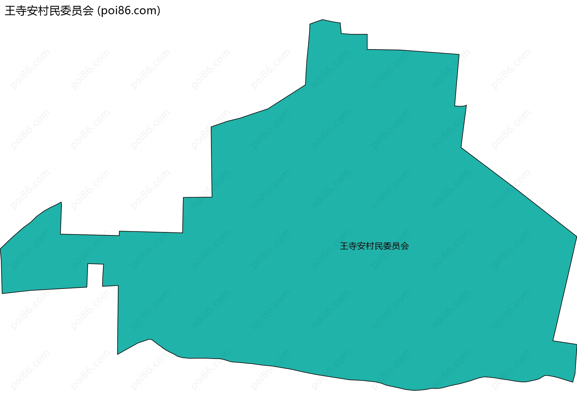 王寺安村民委员会边界地图