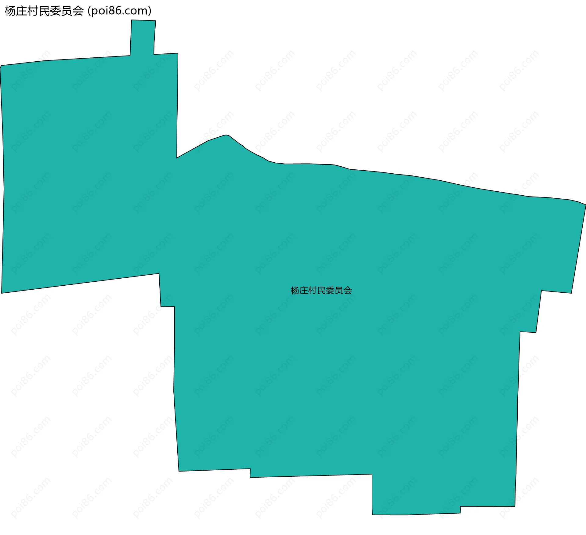 杨庄村民委员会边界地图