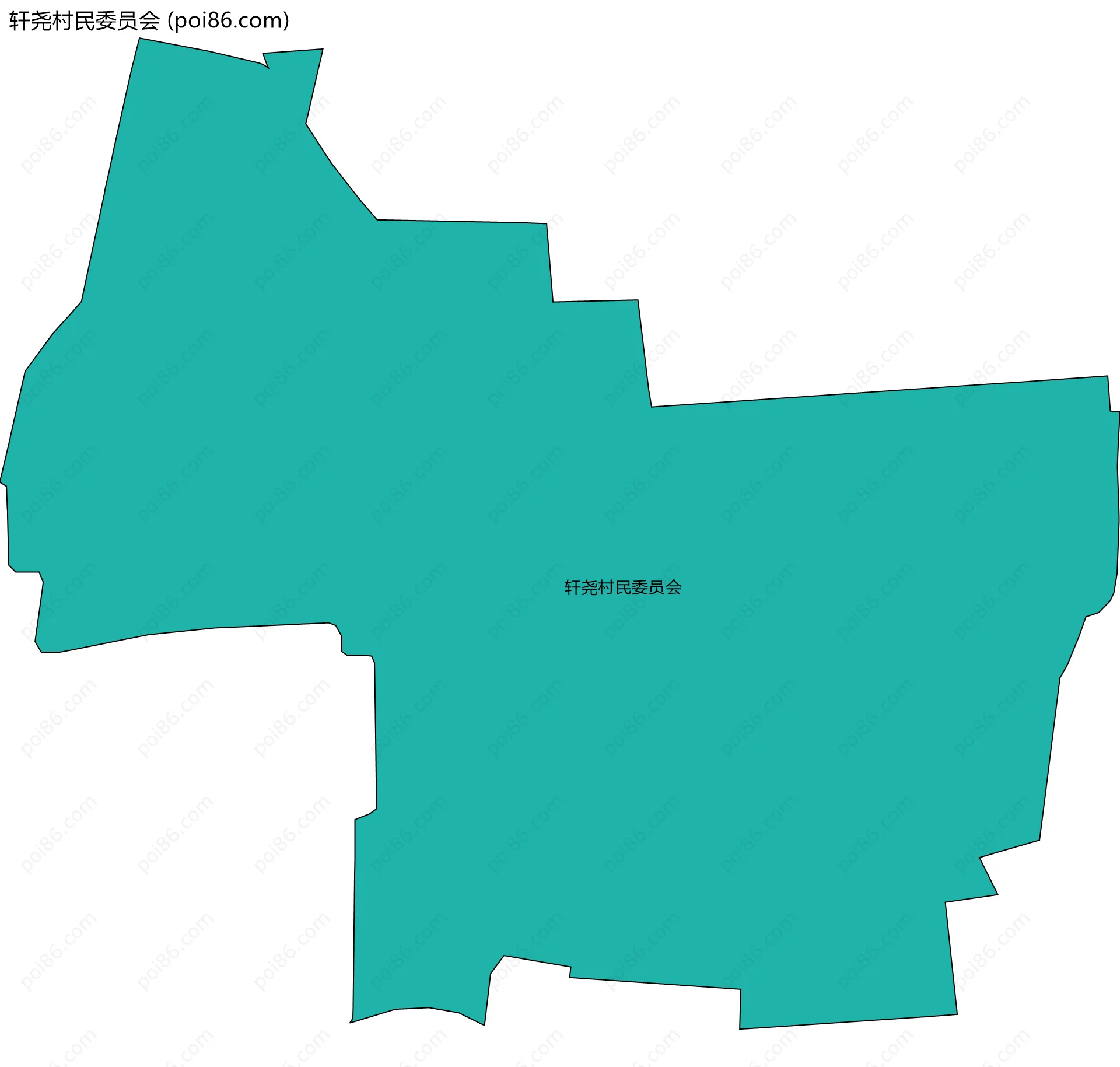 轩尧村民委员会边界地图