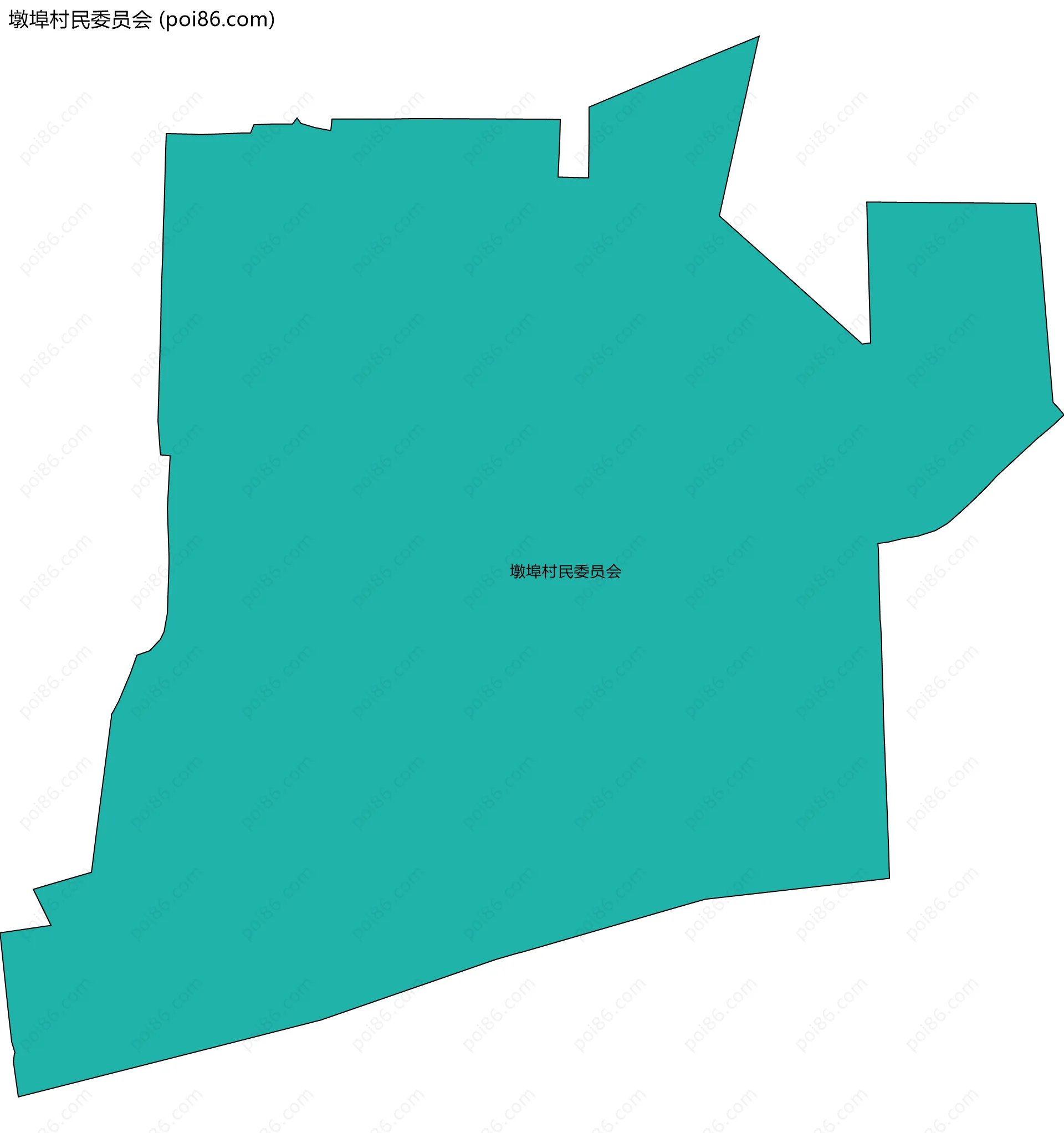 墩埠村民委员会边界地图