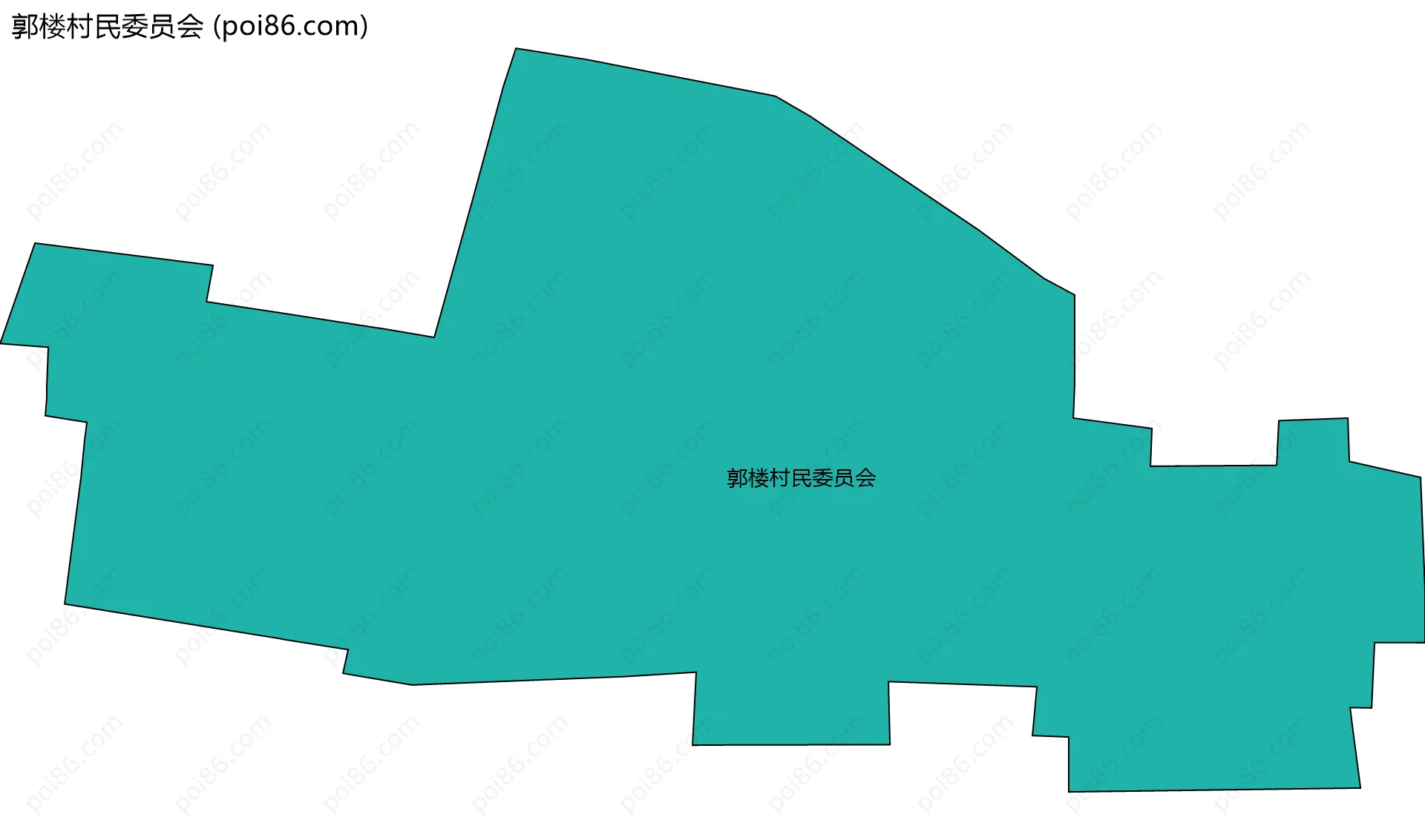 郭楼村民委员会边界地图