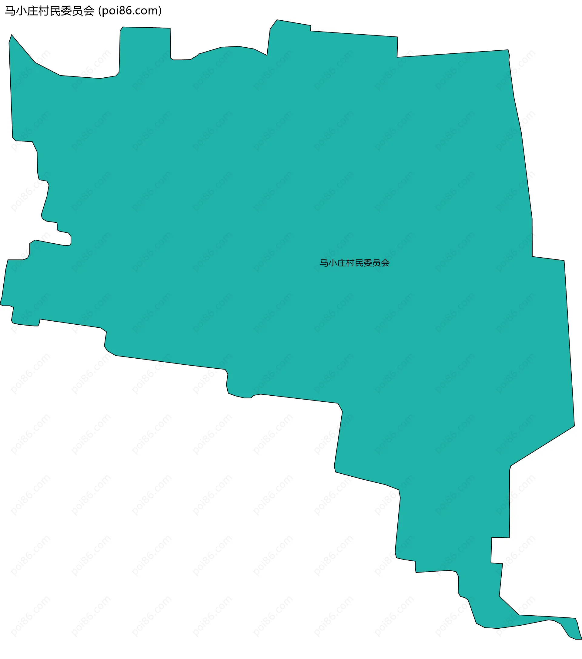 马小庄村民委员会边界地图