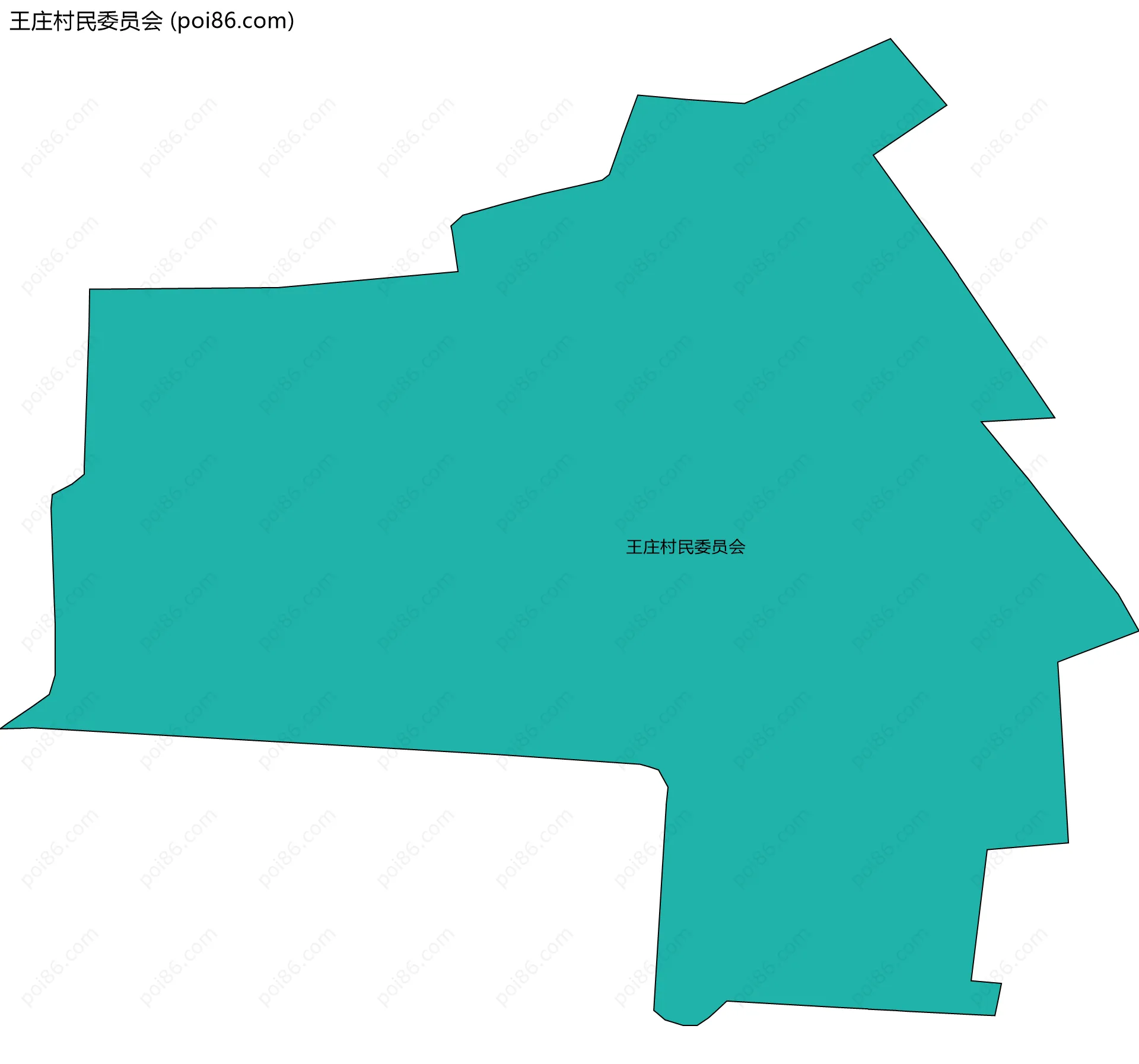 王庄村民委员会边界地图