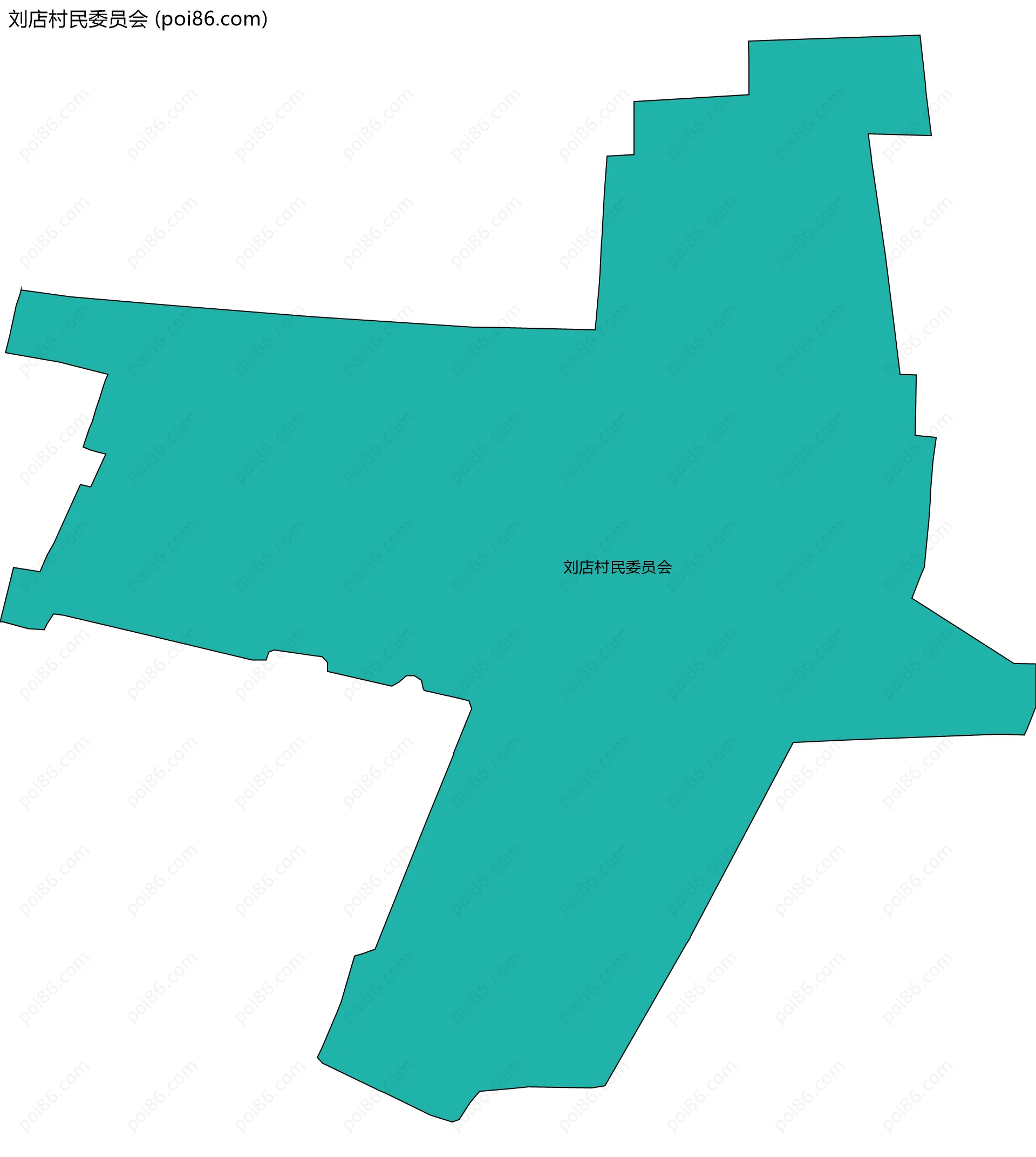 刘店村民委员会边界地图