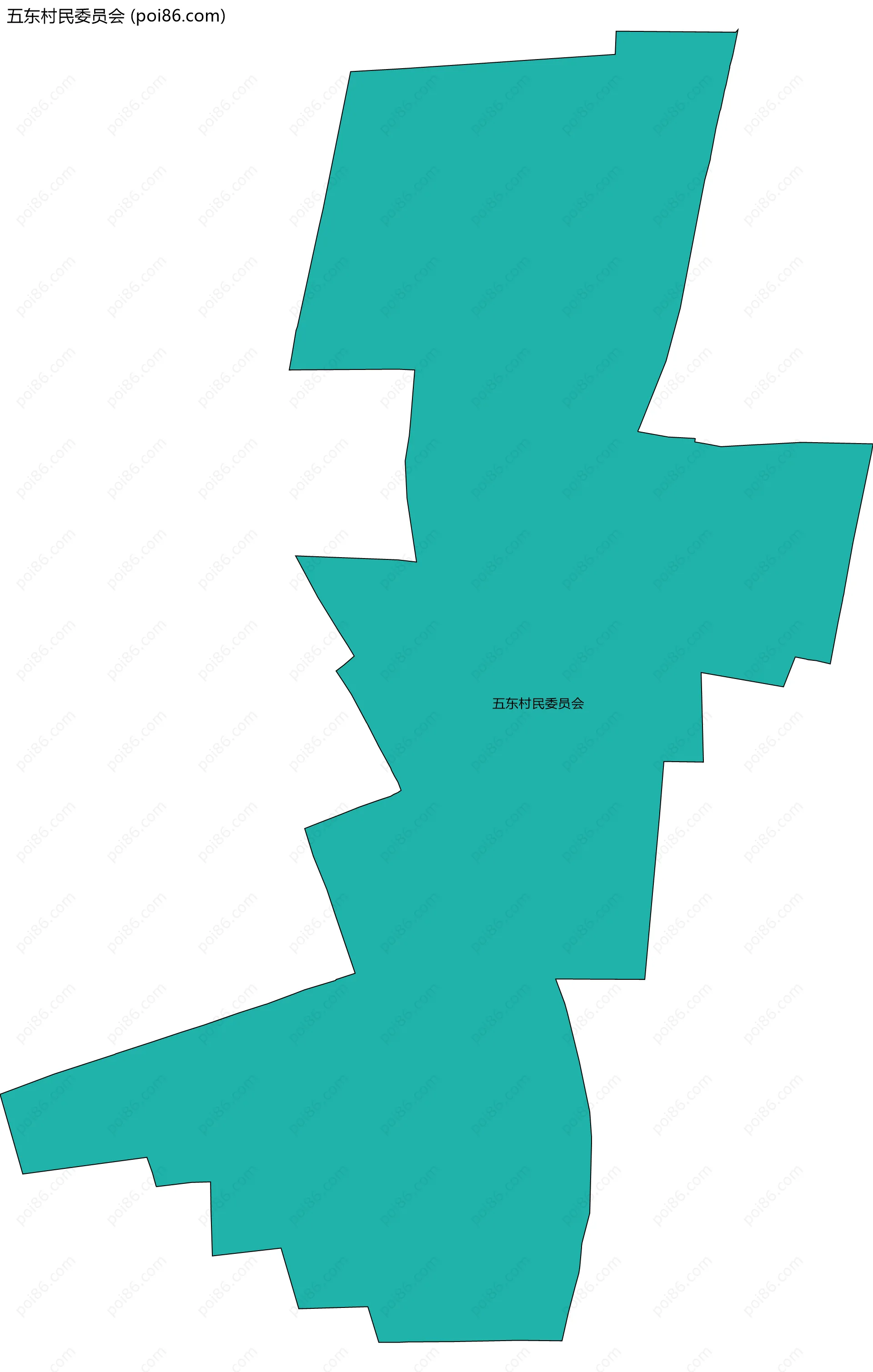 五东村民委员会边界地图