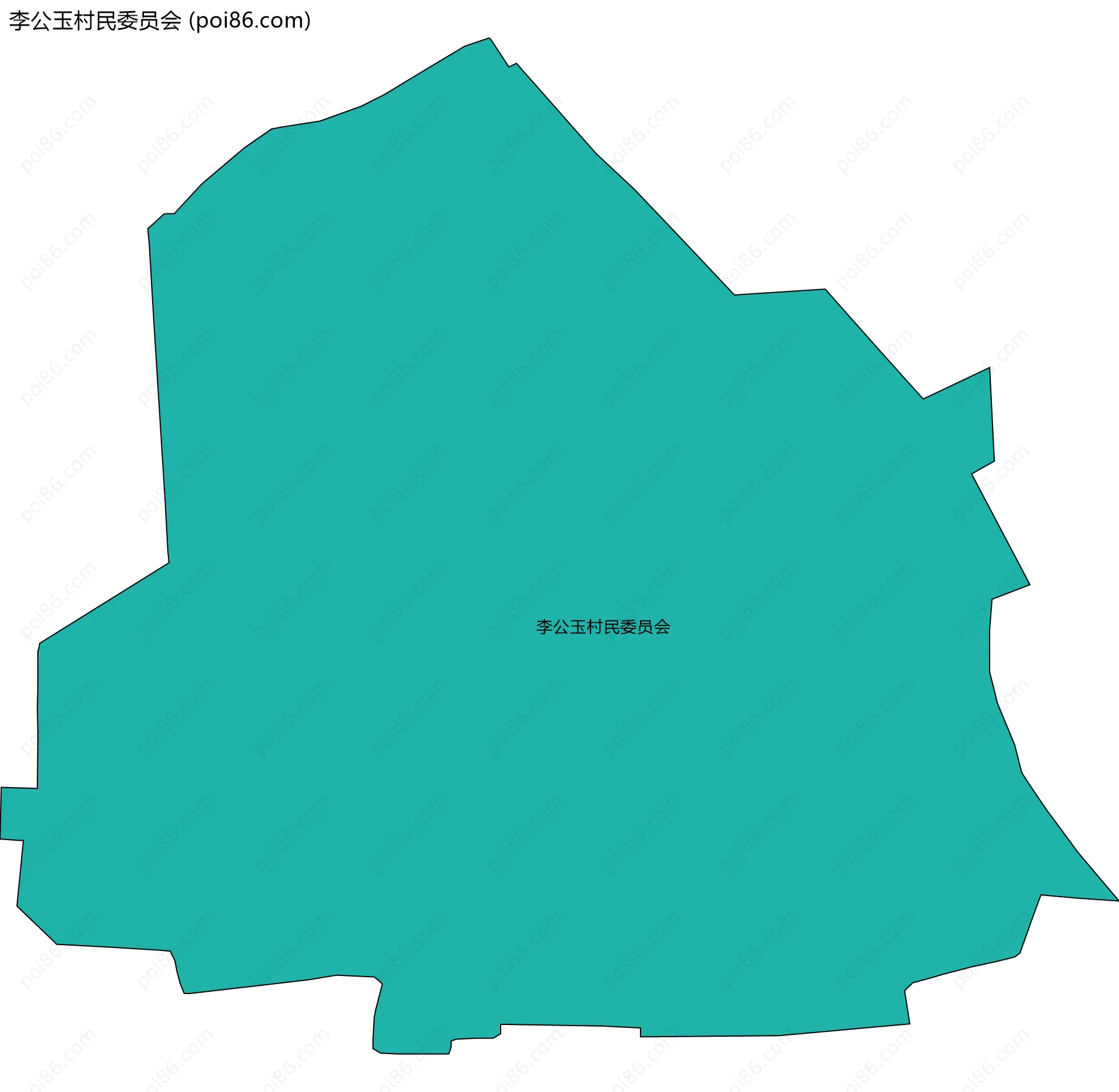 李公玉村民委员会边界地图