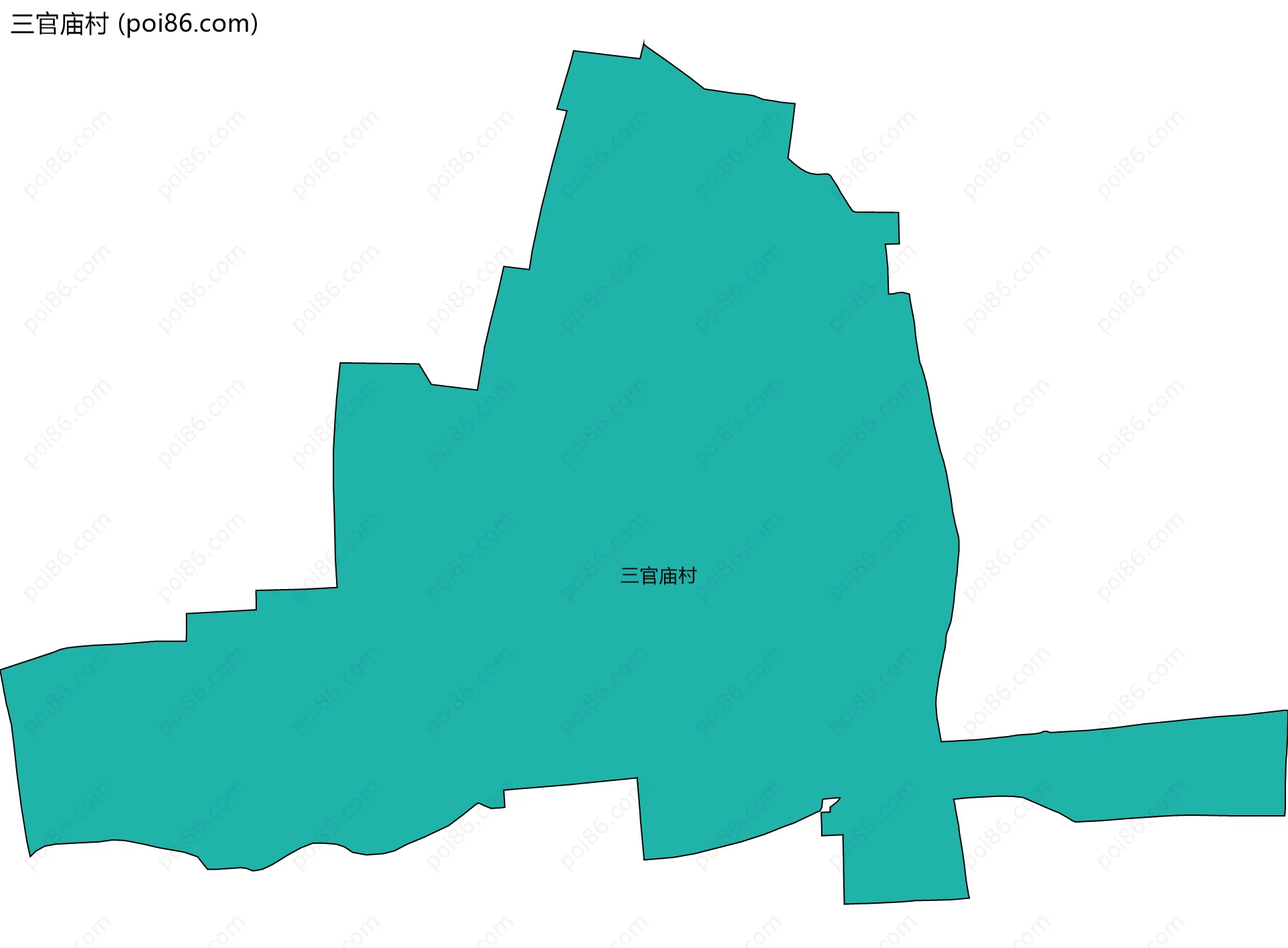 三官庙村边界地图