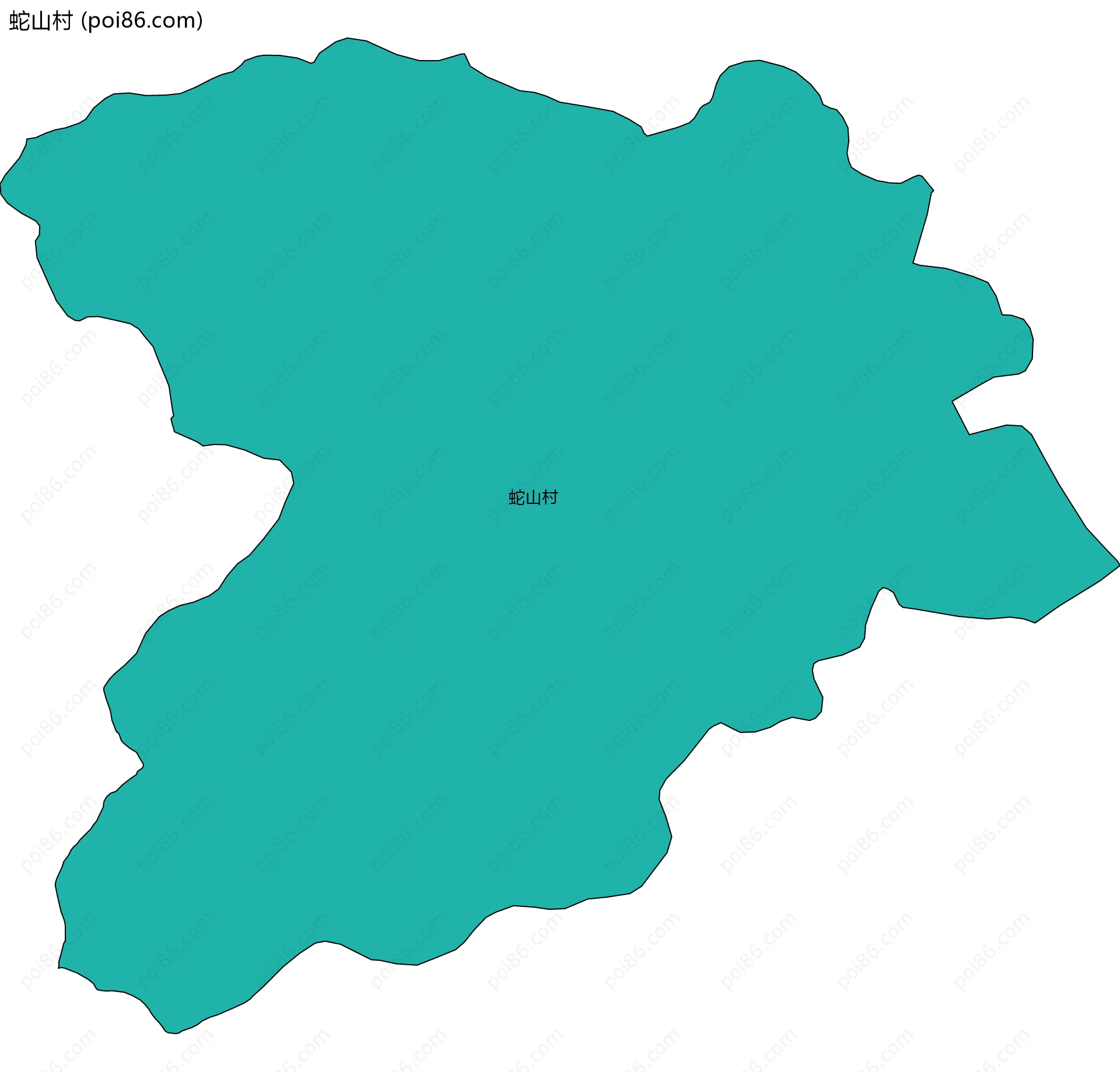 蛇山村边界地图