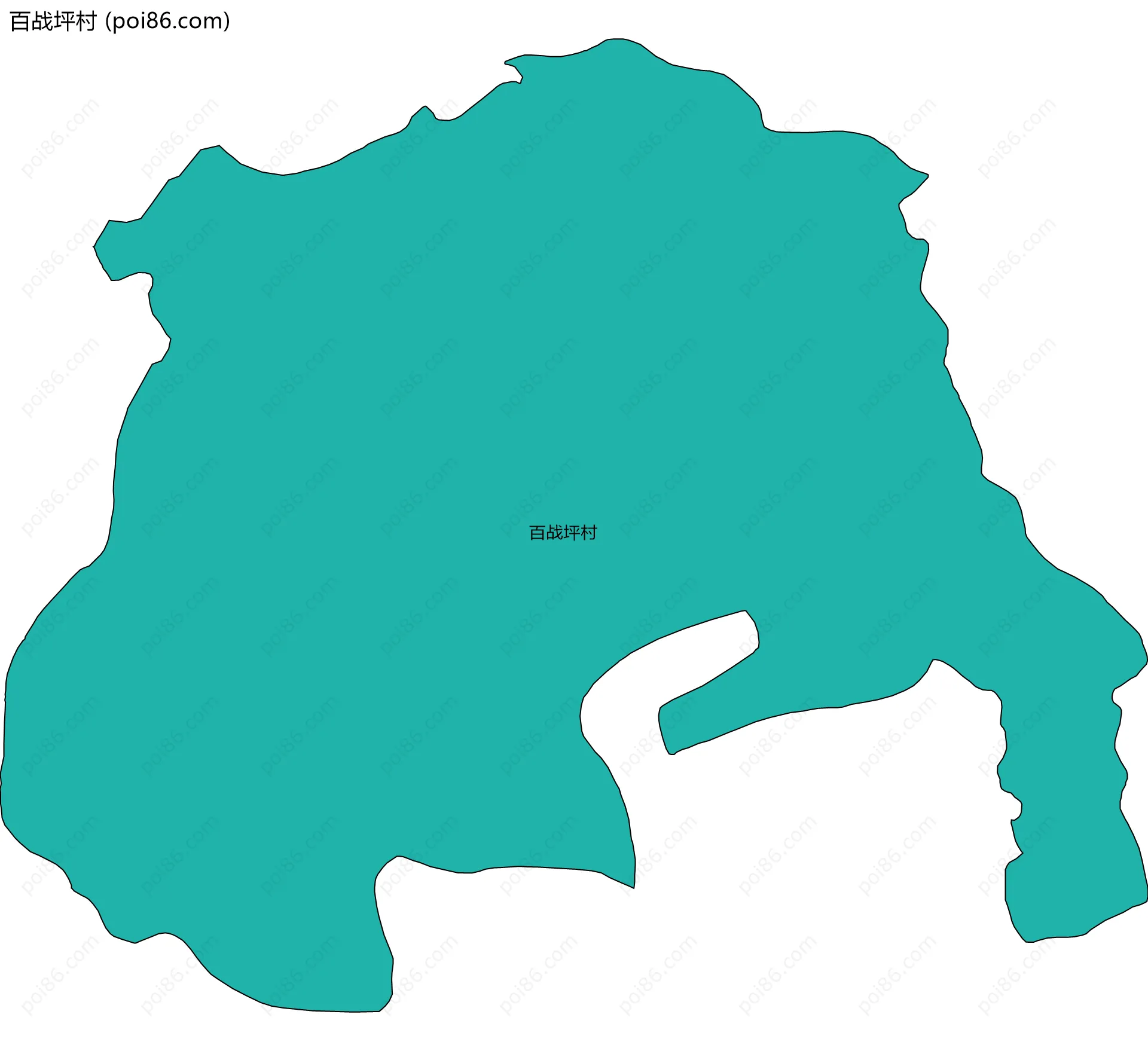 百战坪村边界地图