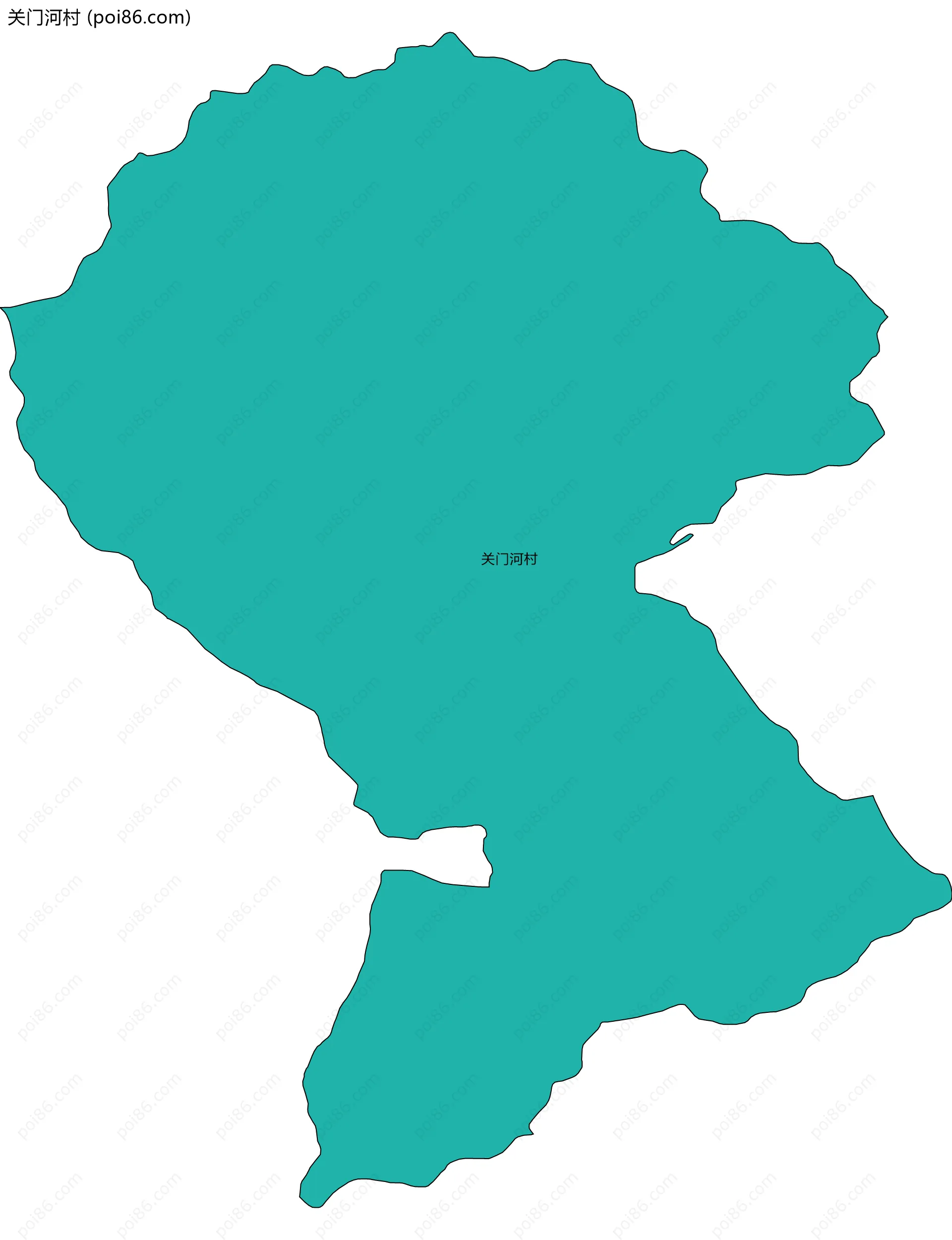 关门河村边界地图