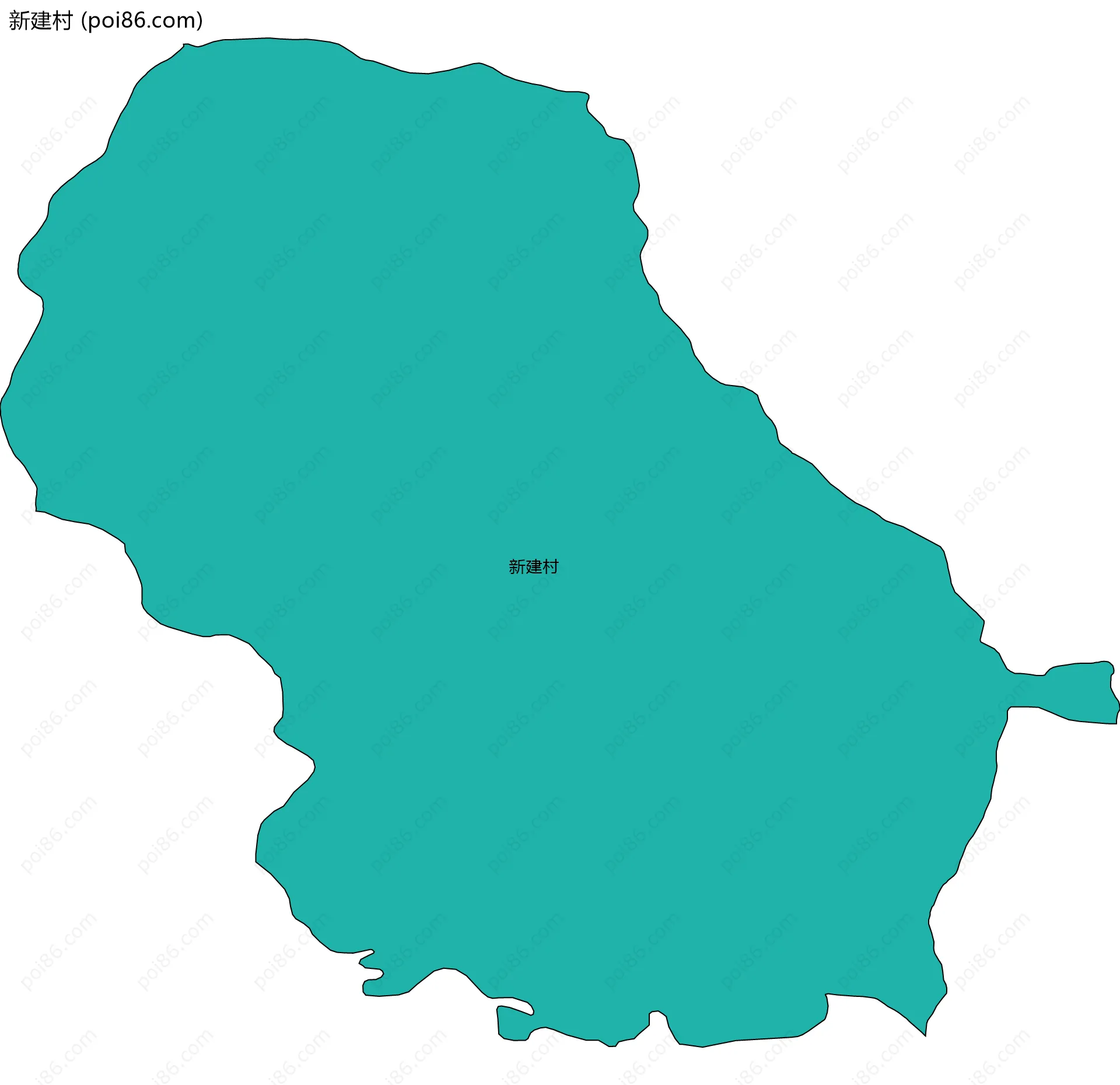 新建村边界地图