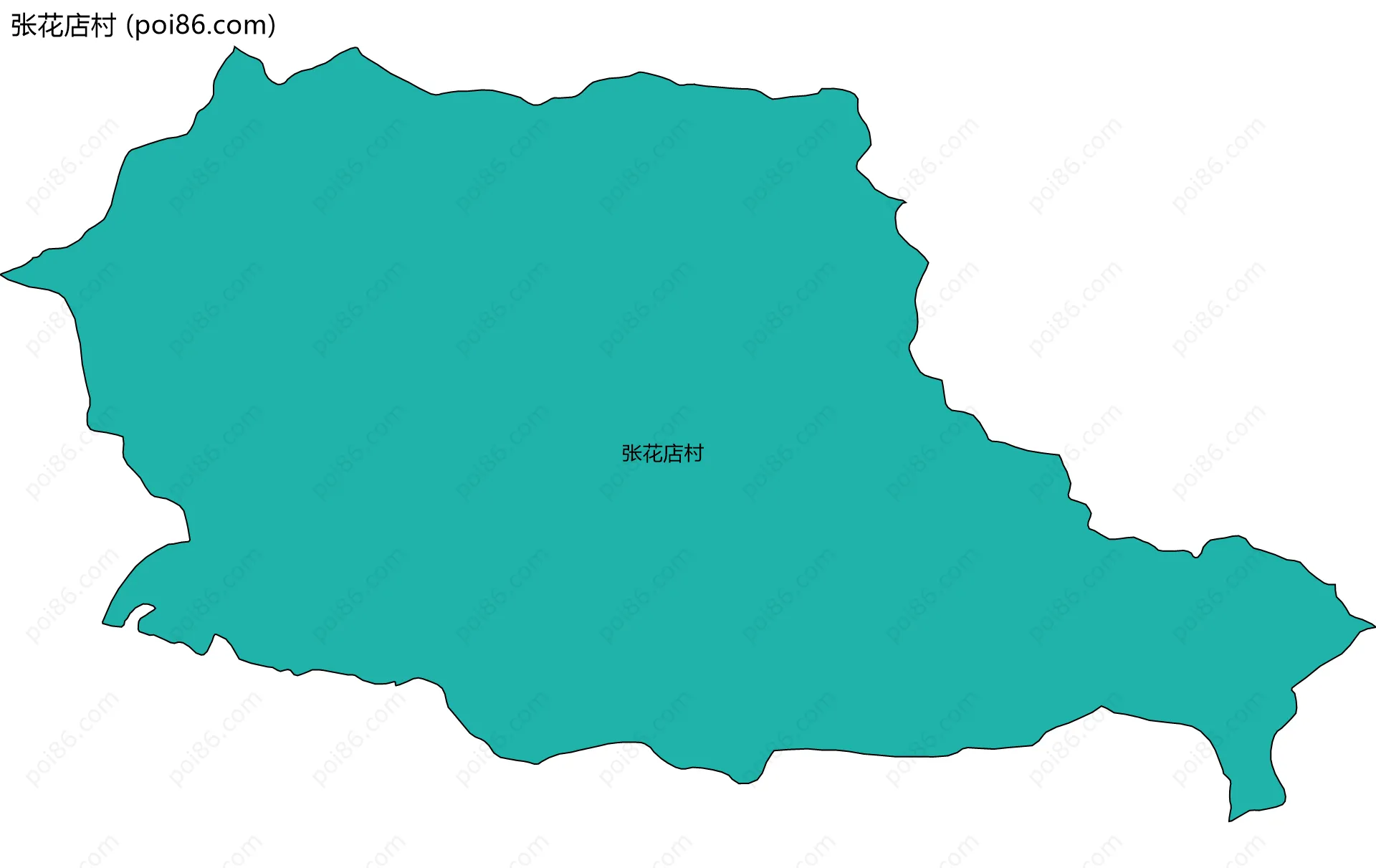 张花店村边界地图