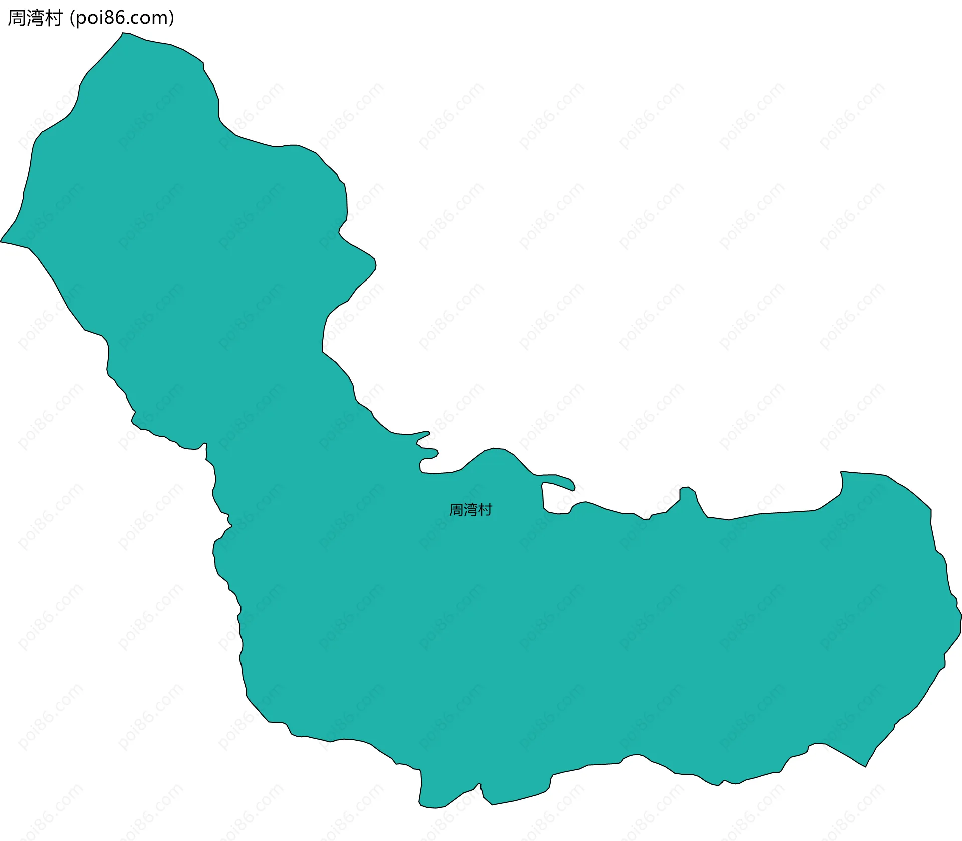 周湾村边界地图