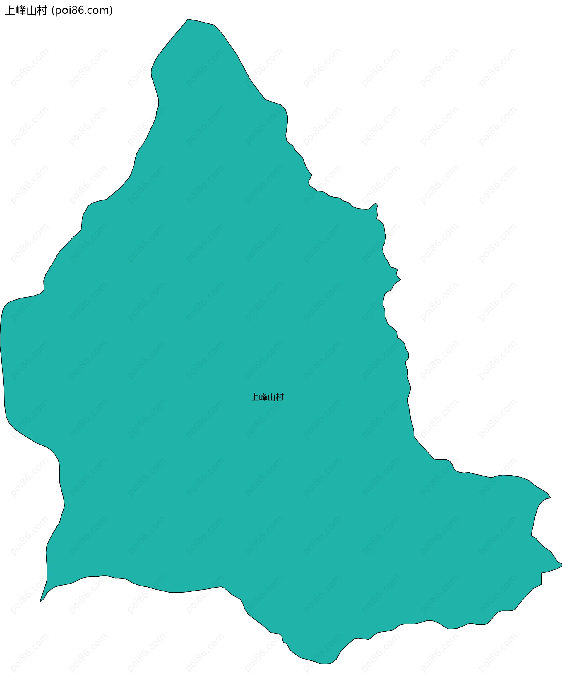 上峰山村边界地图