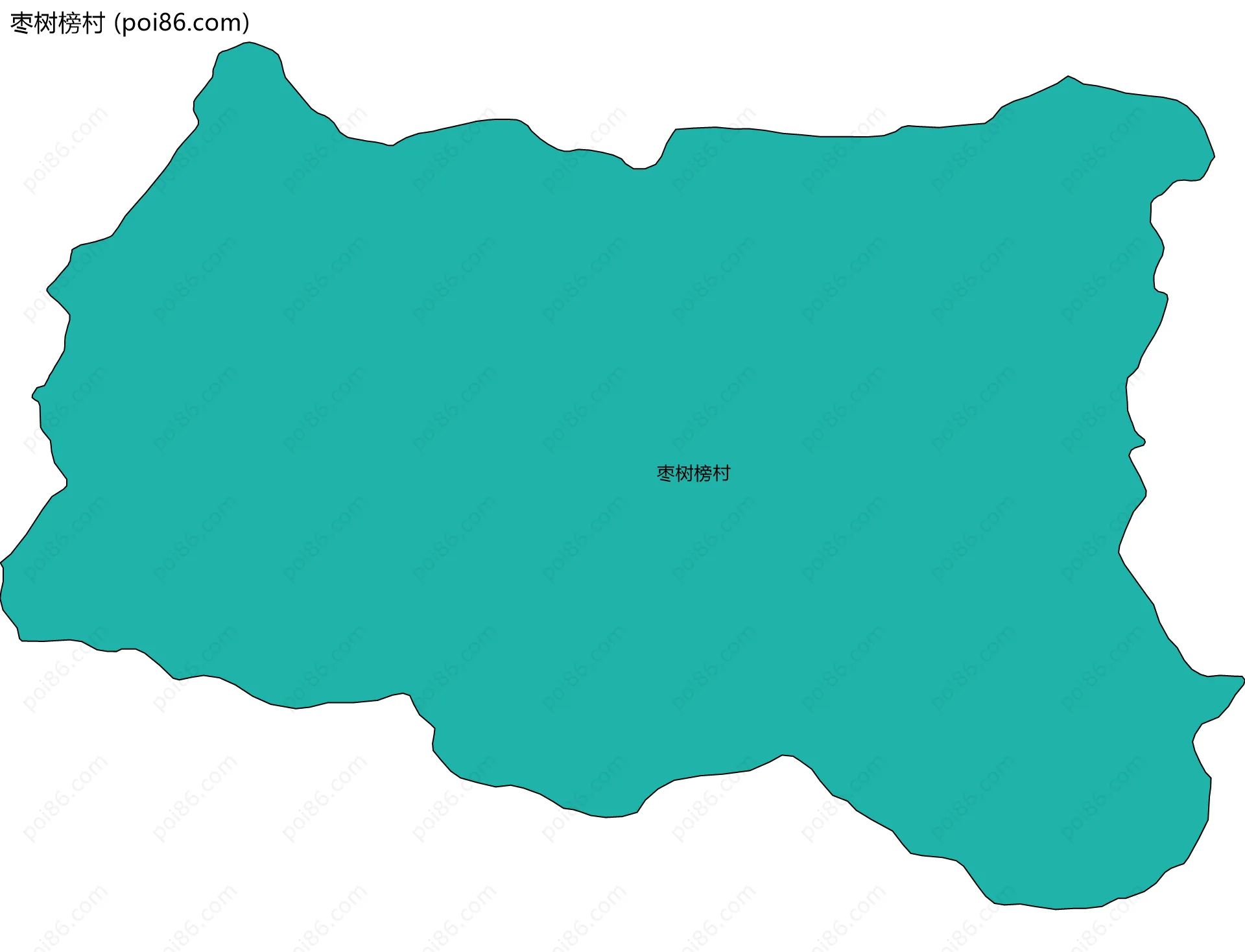 枣树榜村边界地图
