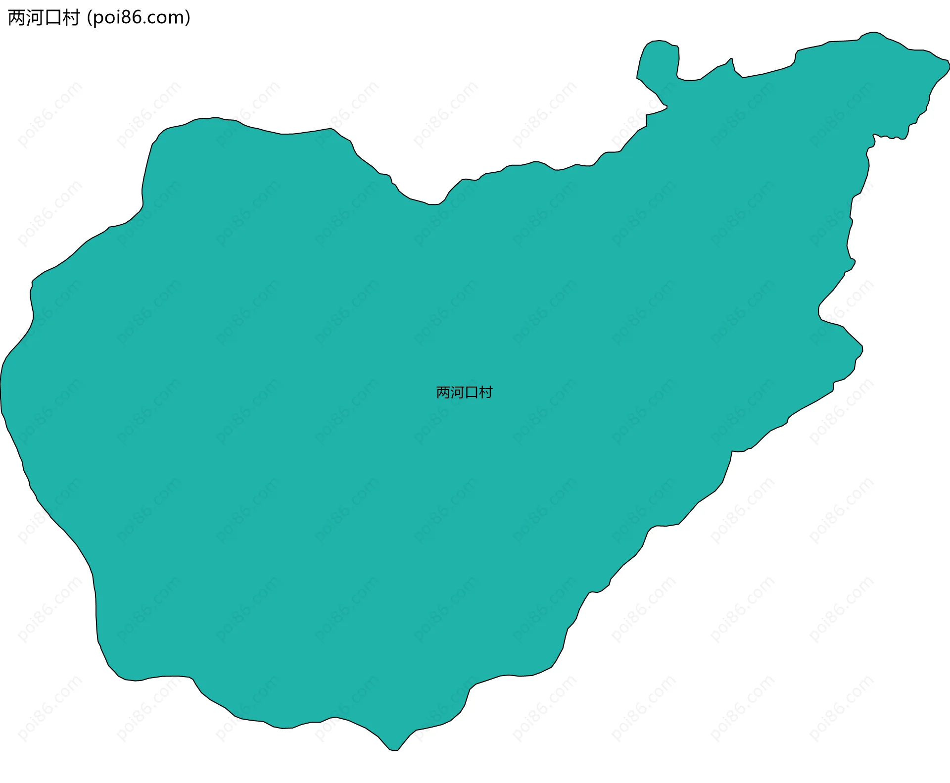 两河口村边界地图