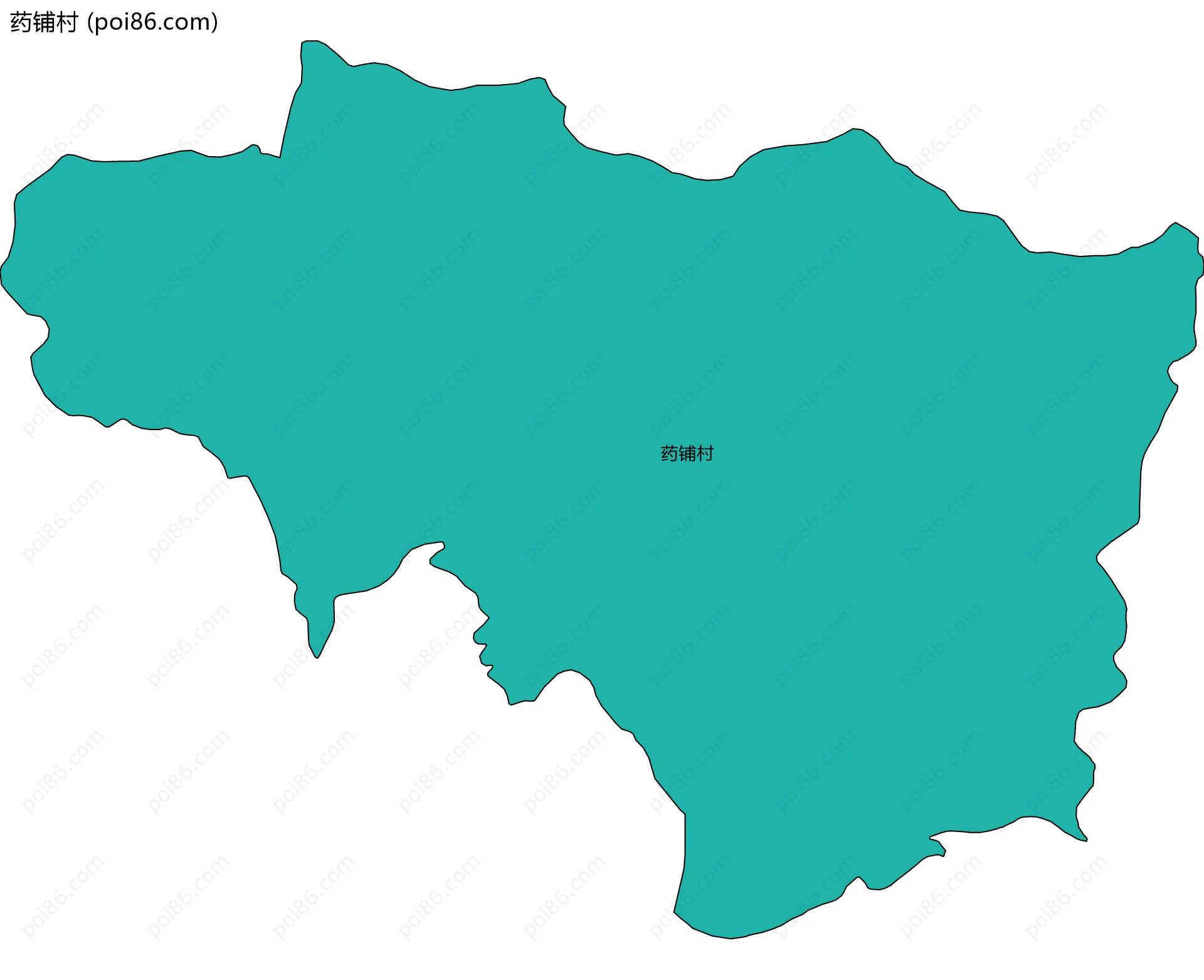 药铺村边界地图