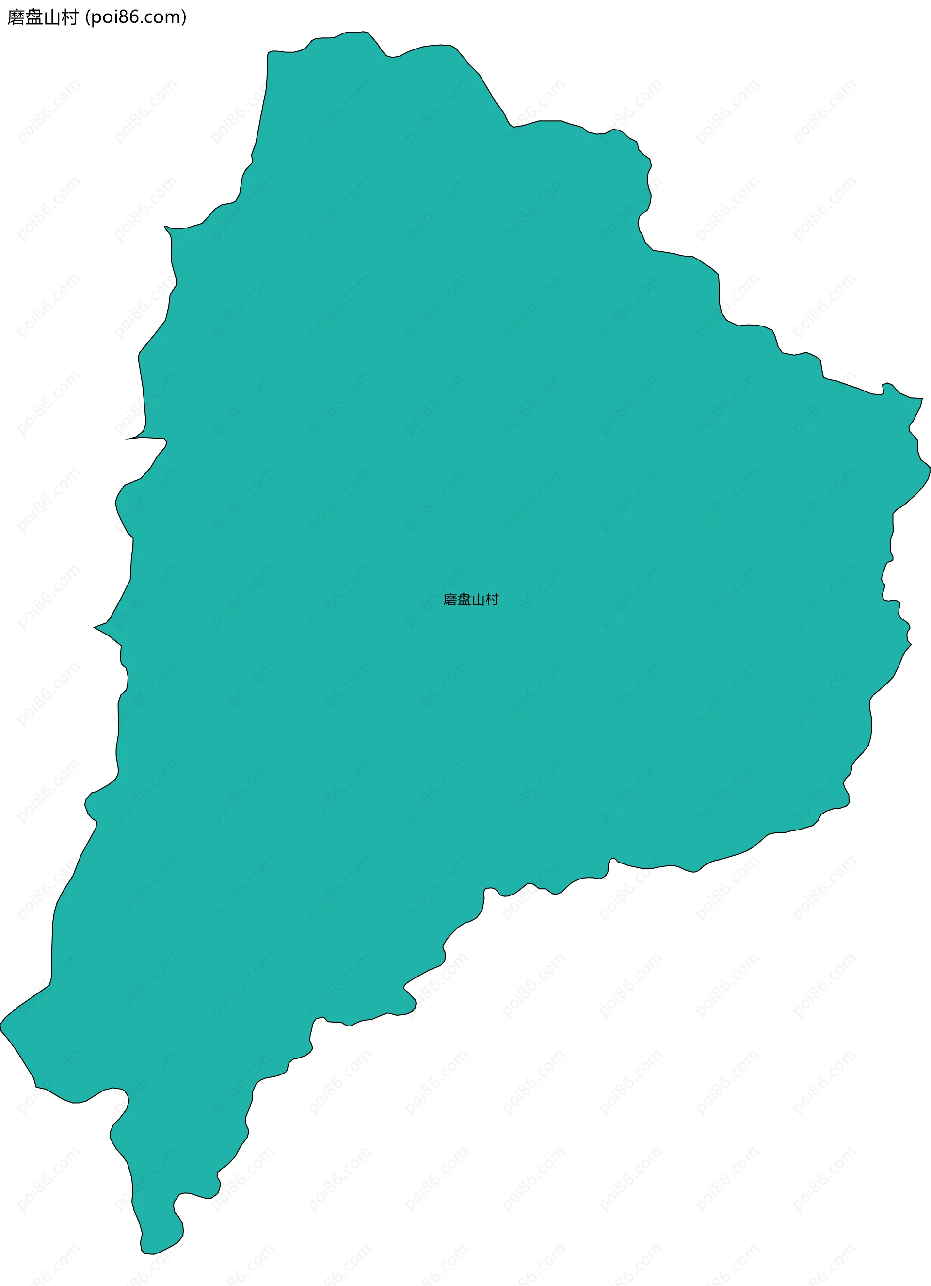 磨盘山村边界地图