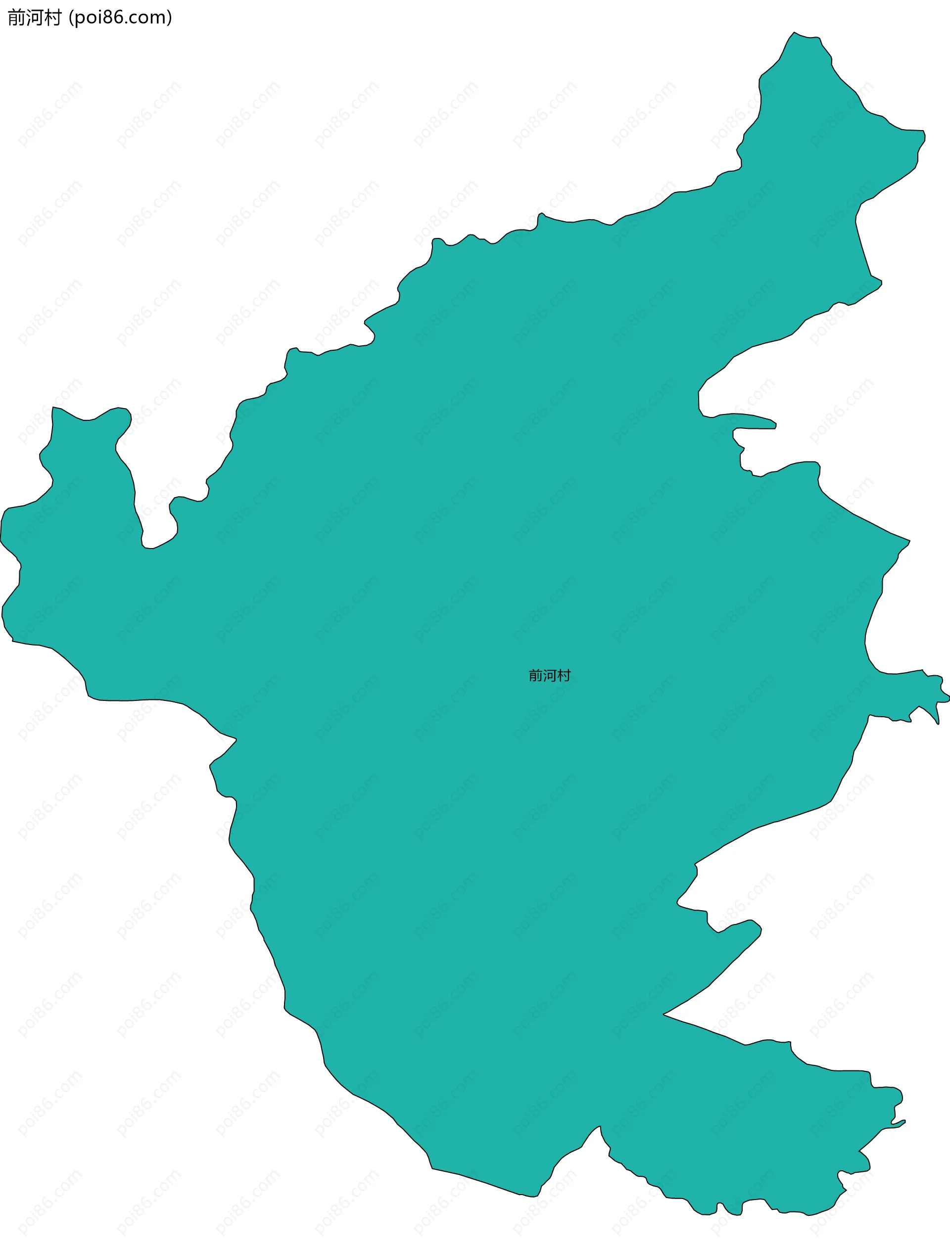 前河村边界地图