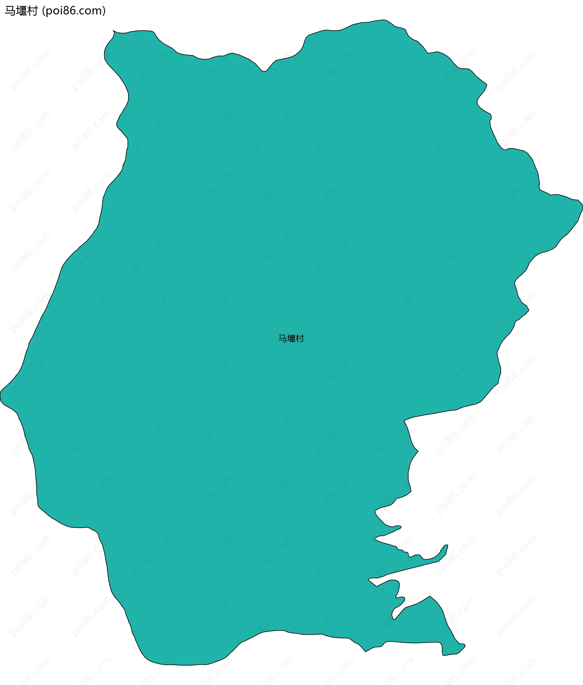 马堰村边界地图