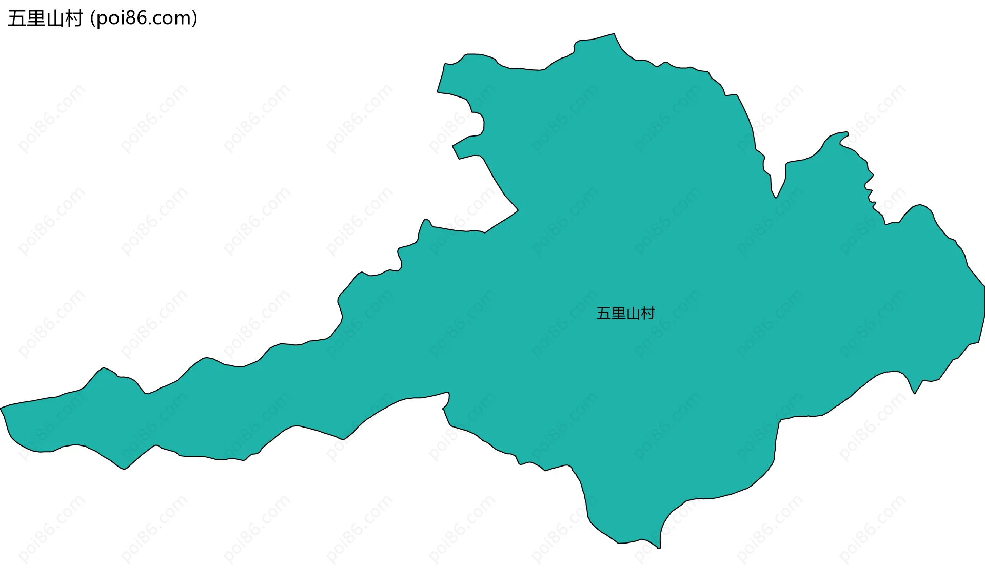 五里山村边界地图