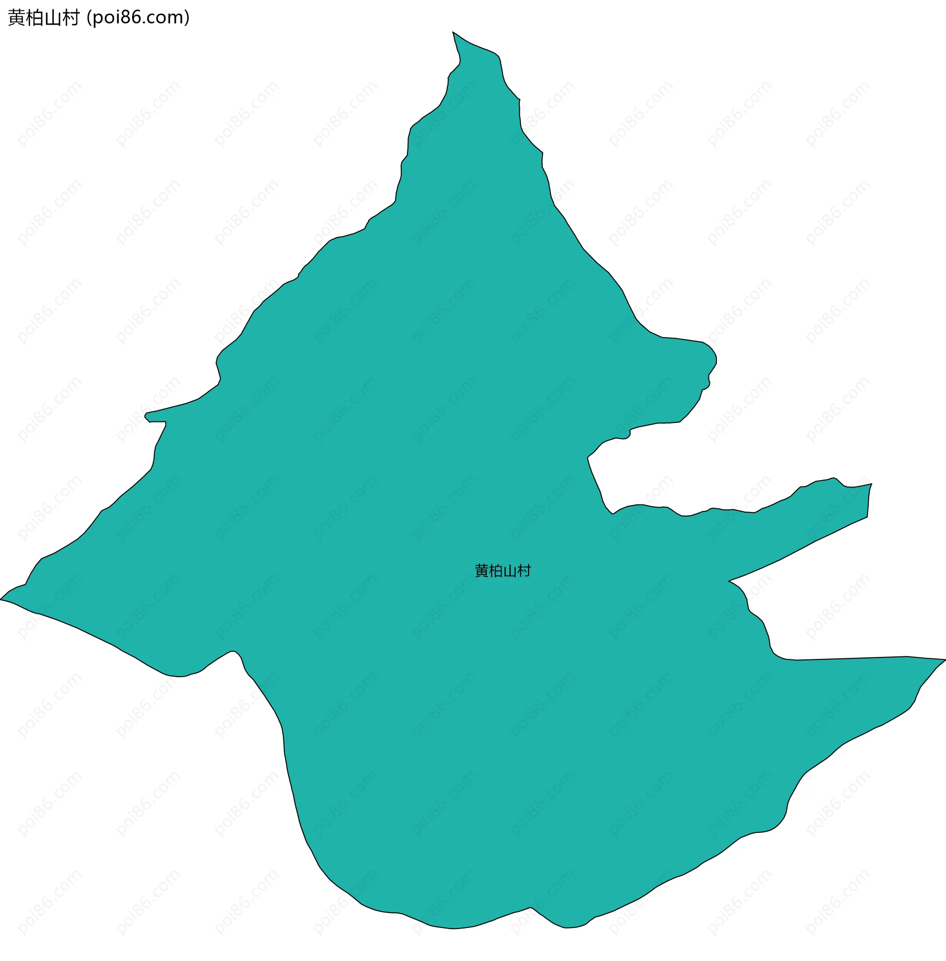 黄柏山村边界地图